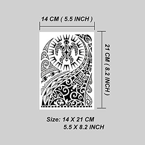 Tatuajes Temporales Grandes LEOARS Dwayne & Tribal - 6 Hojas