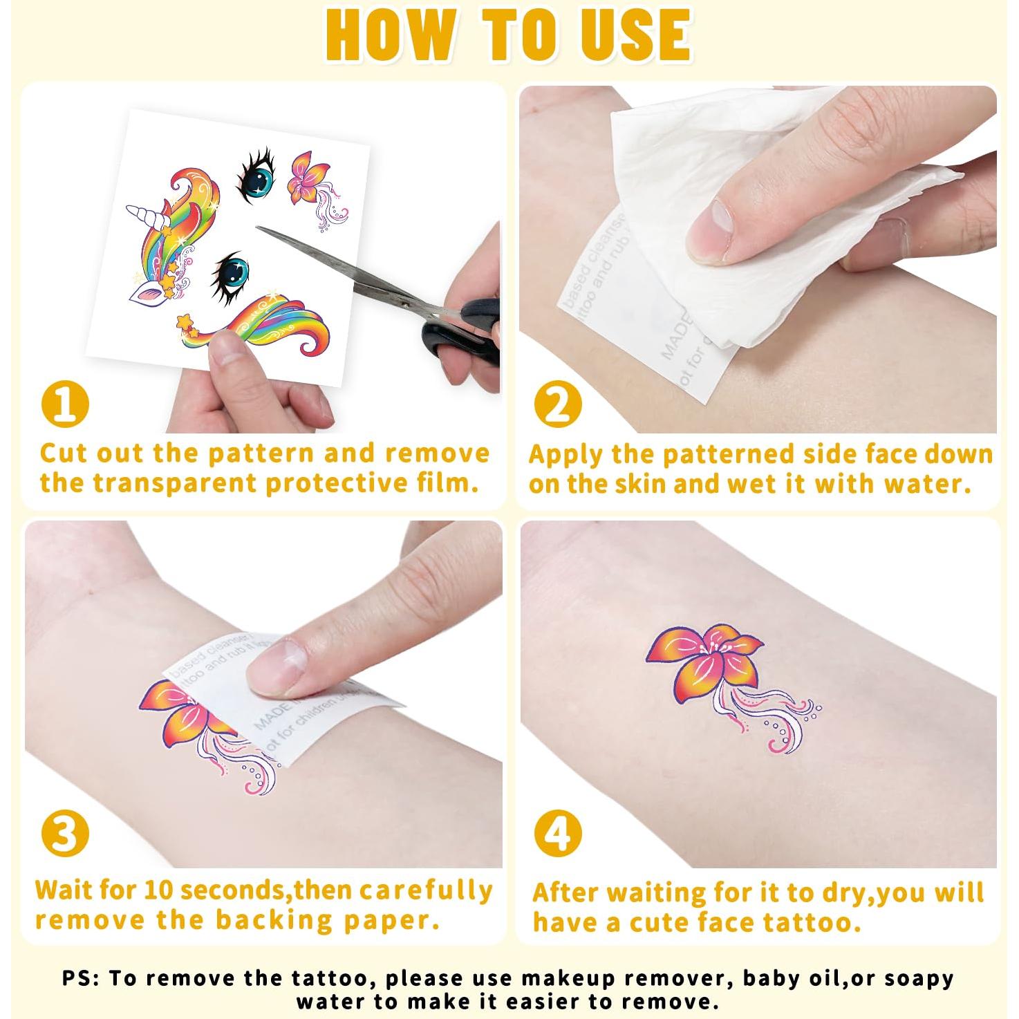 Tatuajes Faciales Temporales Partywind 24 Estilos Creativos