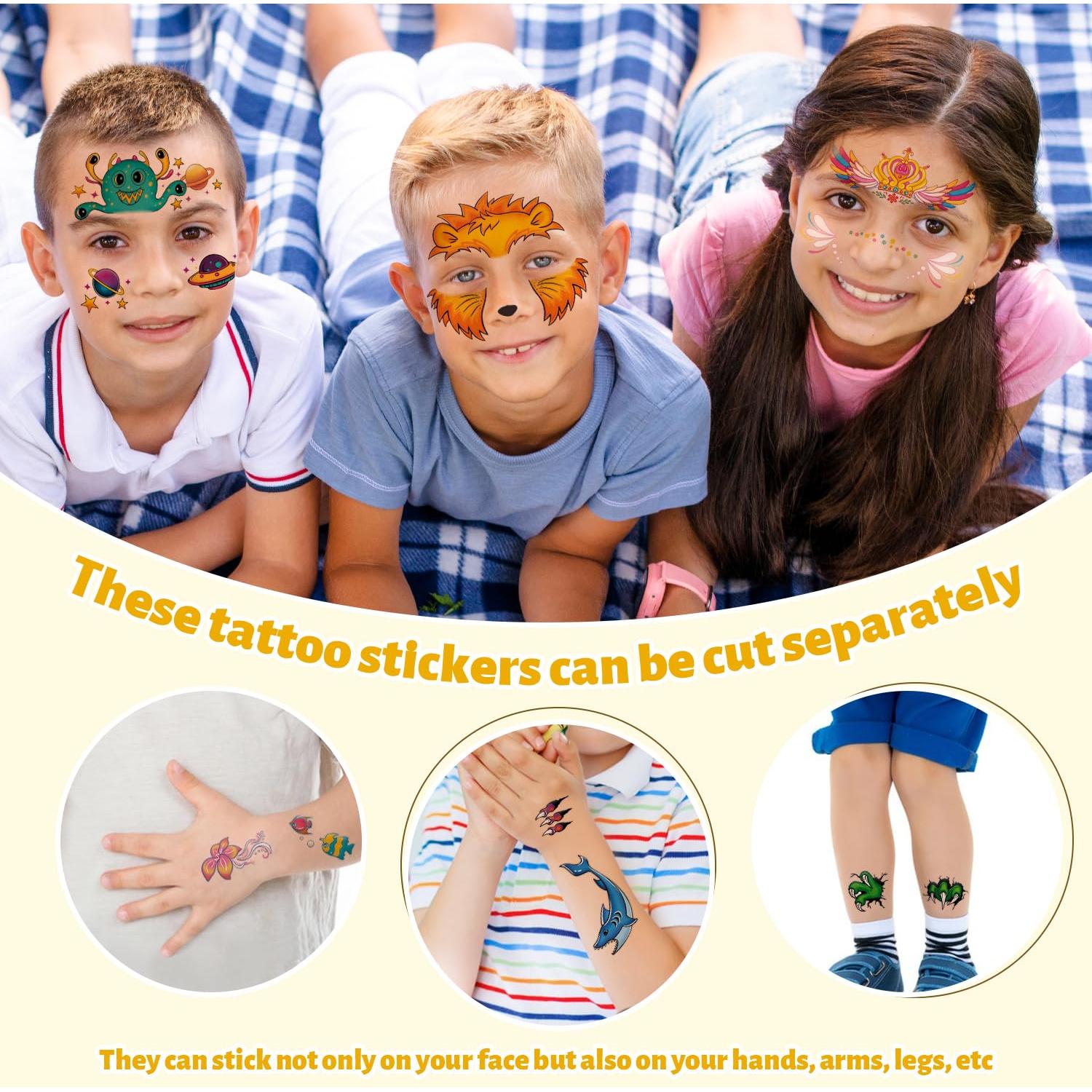 Tatuajes Faciales Temporales Partywind 24 Estilos Creativos