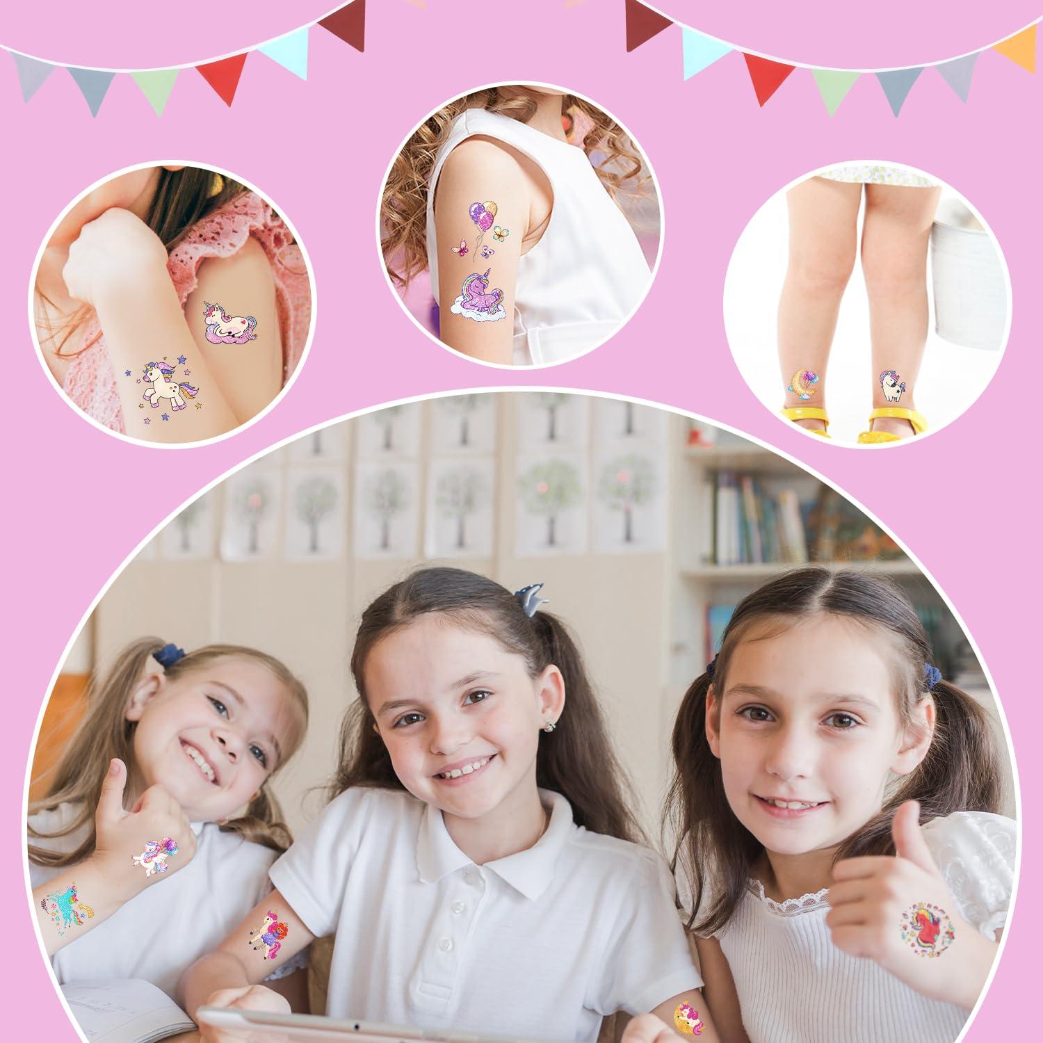 Tatuajes Temporales Brillantes Partywind para Niños - 50 Hojas