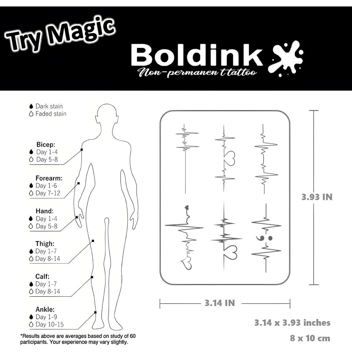 Tatuajes Semipermanentes Boldink Electrocardiograma 7-14 Días