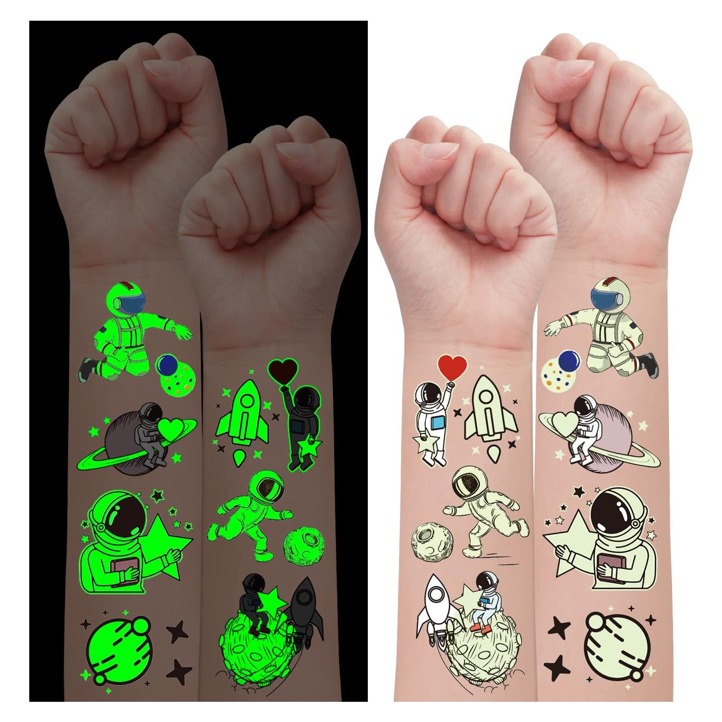 Tatuajes Temporales Luminiscentes Partywind 225 Estilos Niños