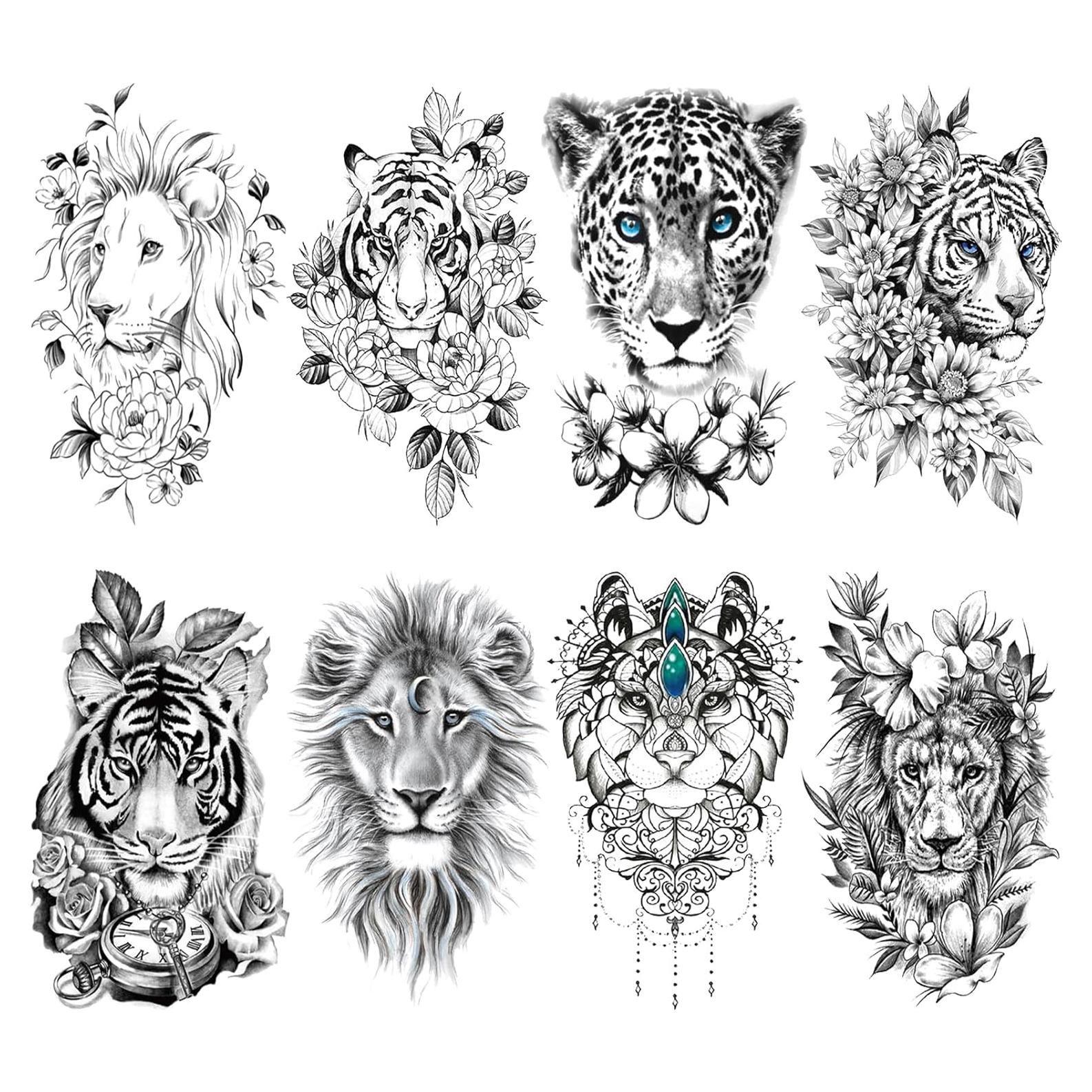 Tatuaje Temporal Floral Animal Briyhose - 8 Hojas 21x14.8cm