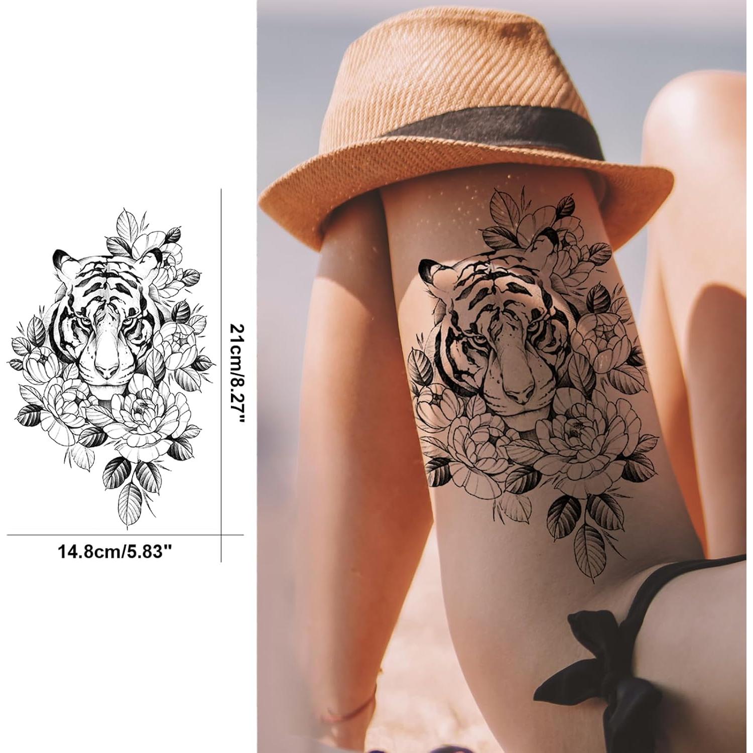 Tatuaje Temporal Floral Animal Briyhose - 8 Hojas 21x14.8cm