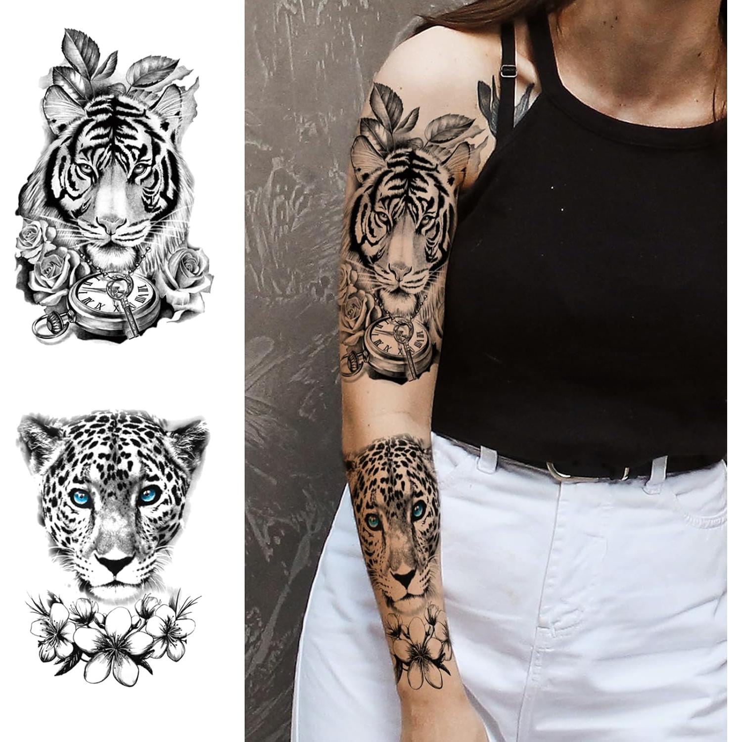 Tatuaje Temporal Floral Animal Briyhose - 8 Hojas 21x14.8cm