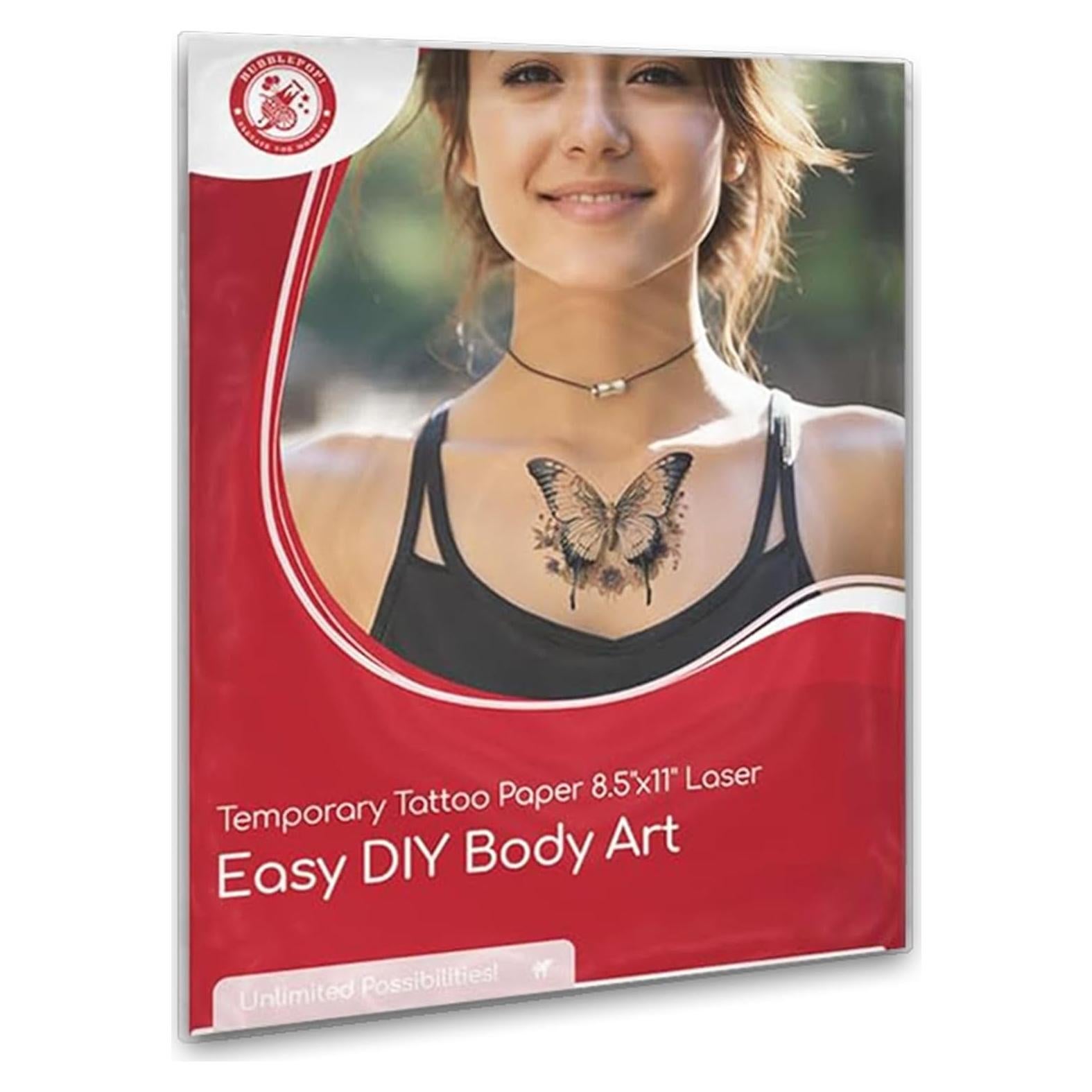 Papel de Tatuaje Temporal BubblePop! 10 Hojas A4 Brillante