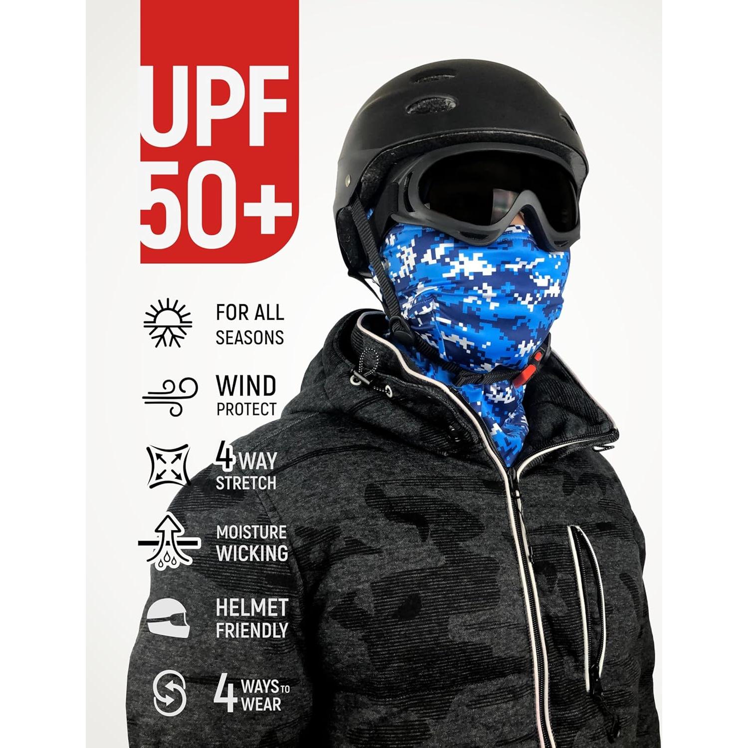 Balaclava GOT Sports UPF 50+ Camuflaje Azul para Esquí