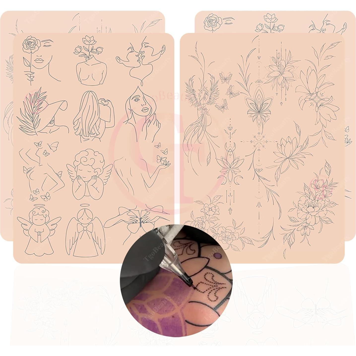 Piel de Práctica de Tatuaje FeteBeauty 3pcs Silicona Rosa