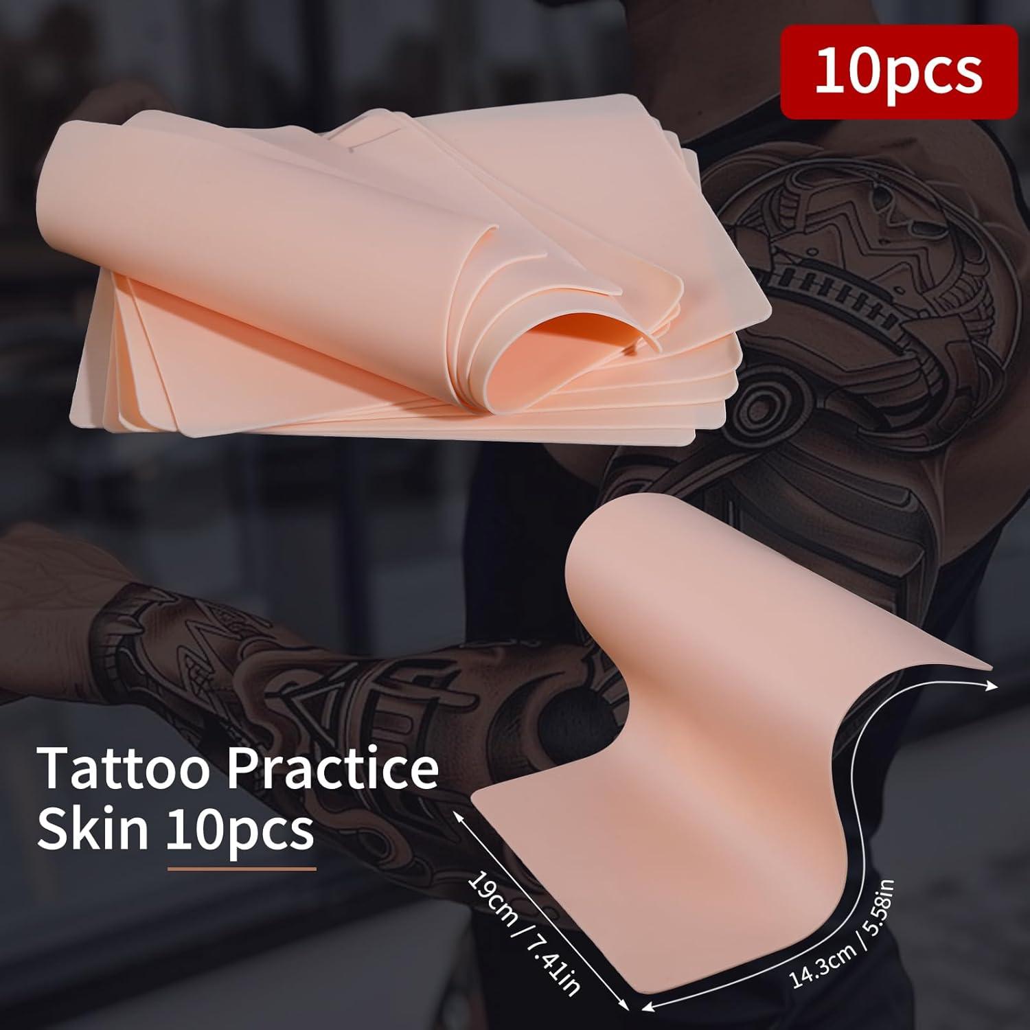 Kit de Práctica de Tatuaje GRELEON 10 Pieles + 20 Papeles