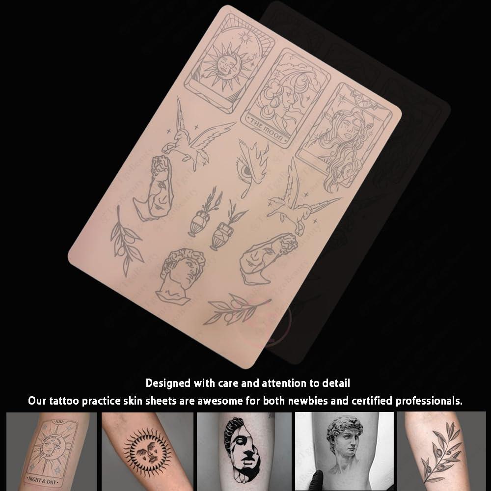 Pieles de Práctica de Tatuaje TgoBeauty Doble Cara 2pcs