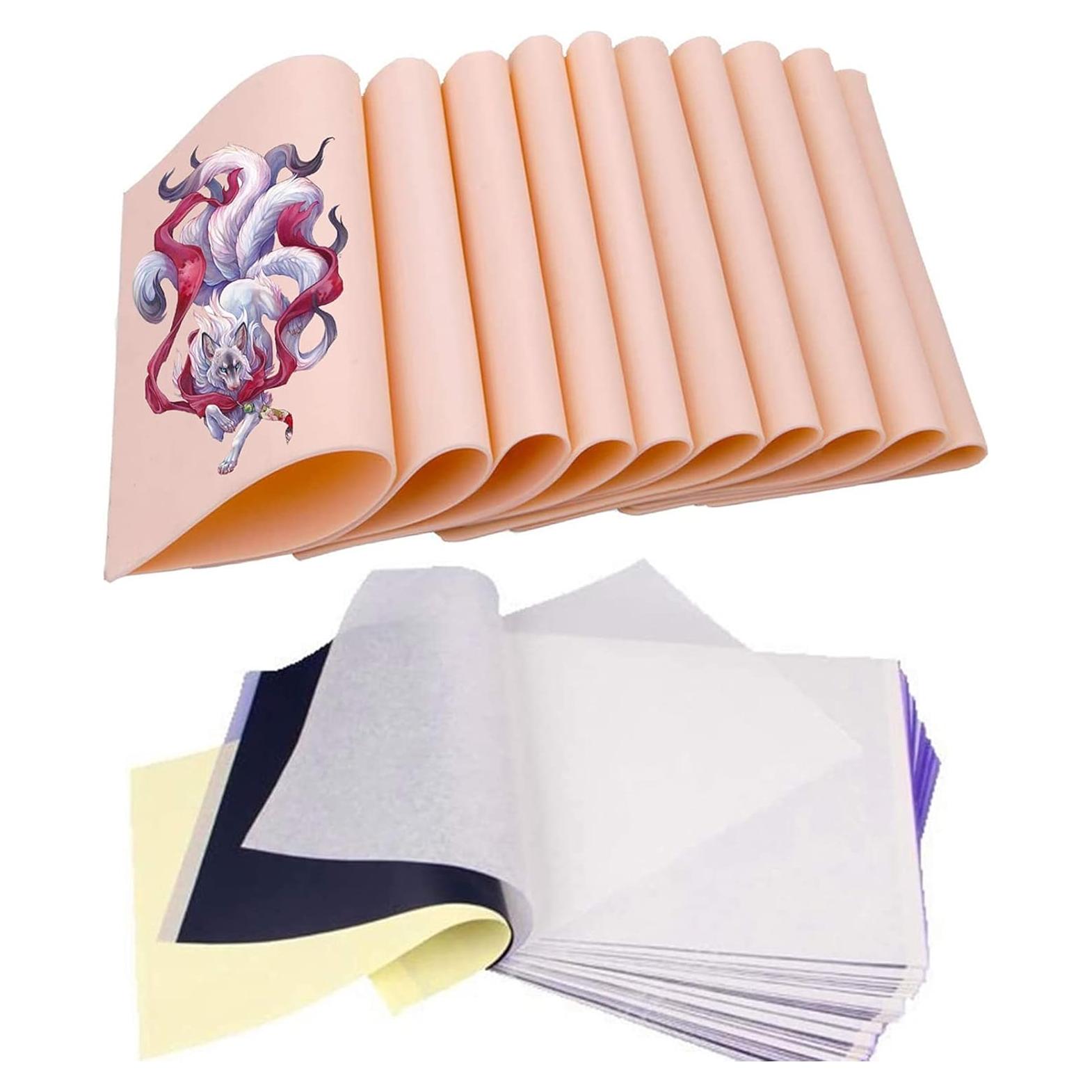 Kit de Práctica de Tatuaje Beoncall - 40 Piezas, Piel Falsa y Papel A4