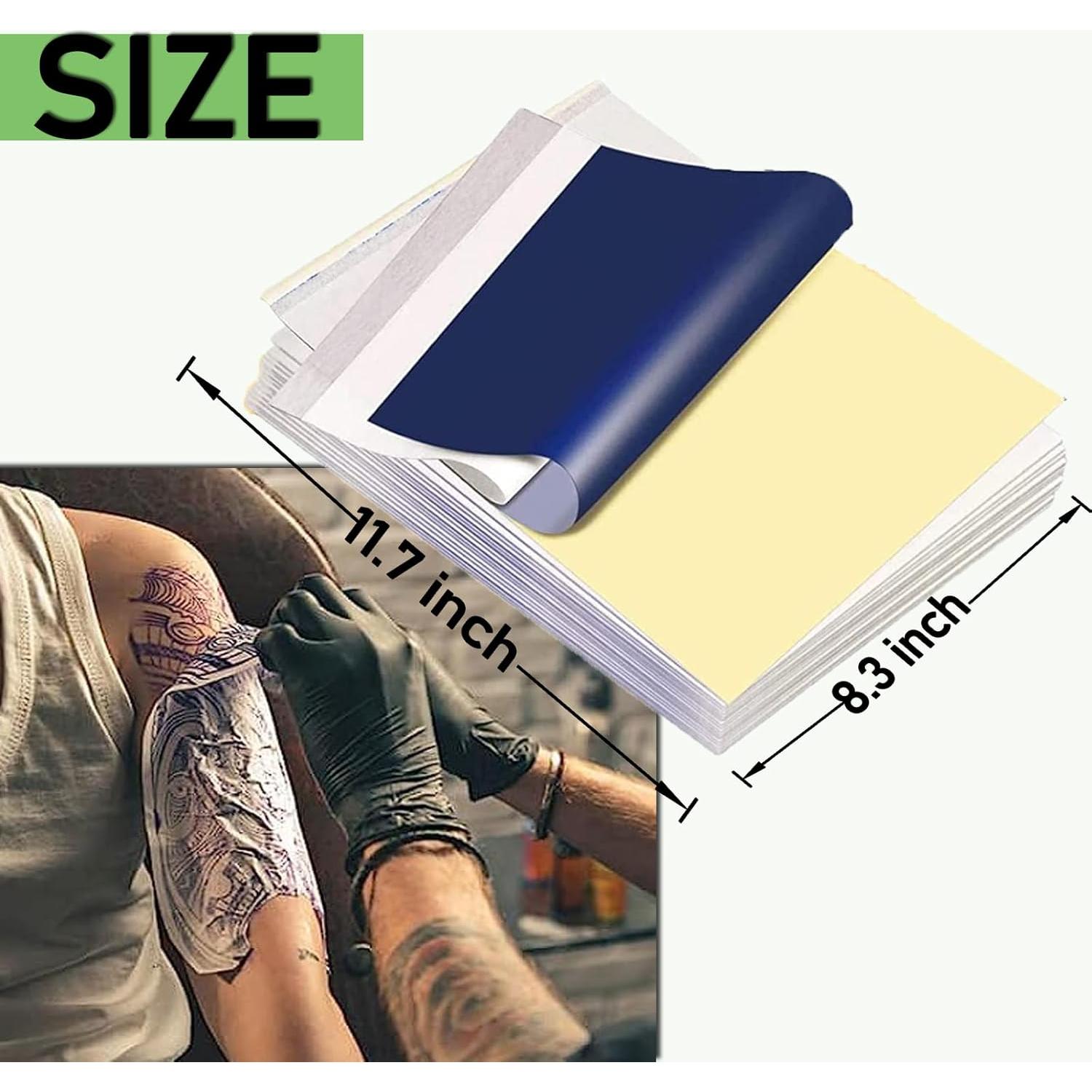 Kit de Práctica de Tatuaje Beoncall - 40 Piezas, Piel Falsa y Papel A4