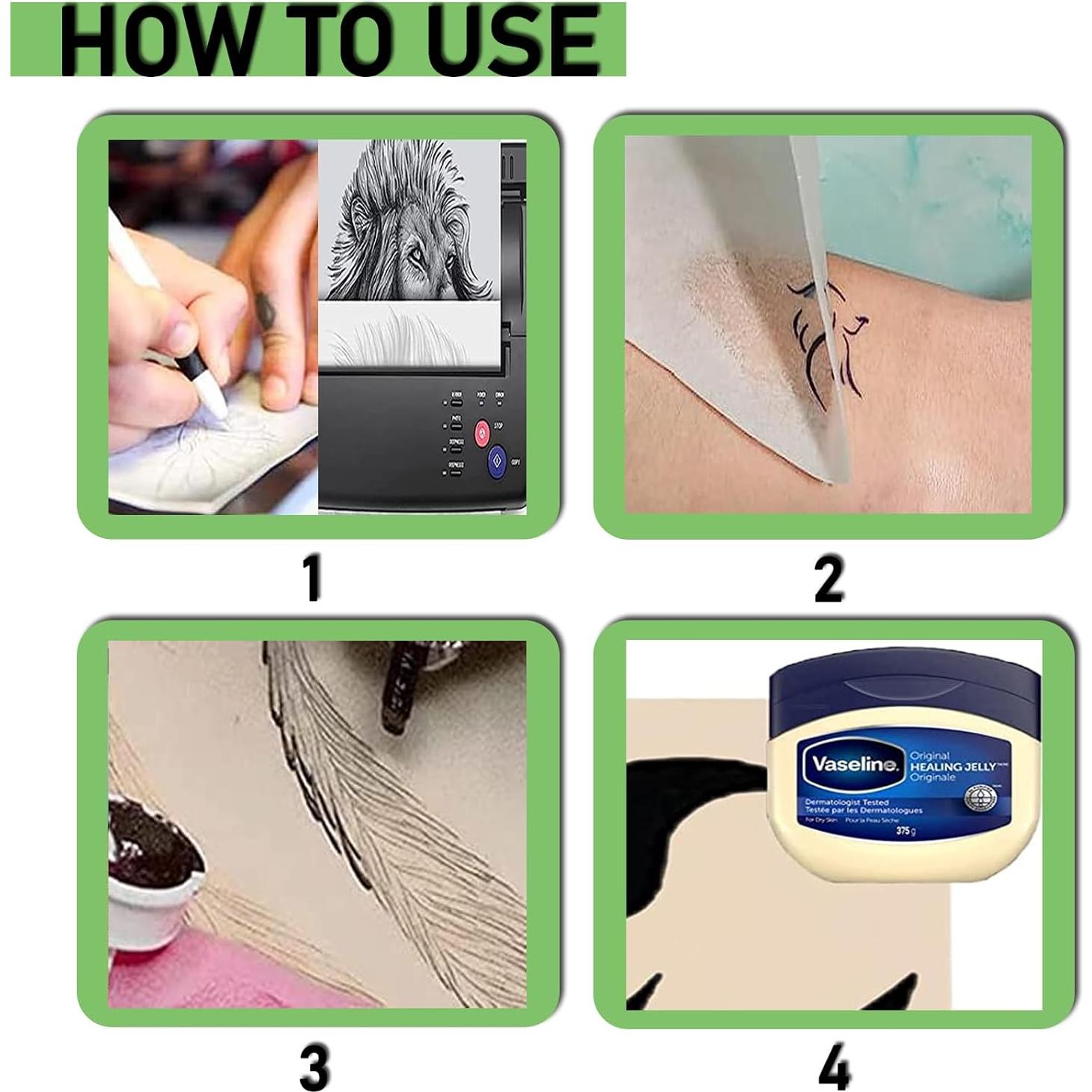 Kit de Práctica de Tatuaje Beoncall - 40 Piezas, Piel Falsa y Papel A4