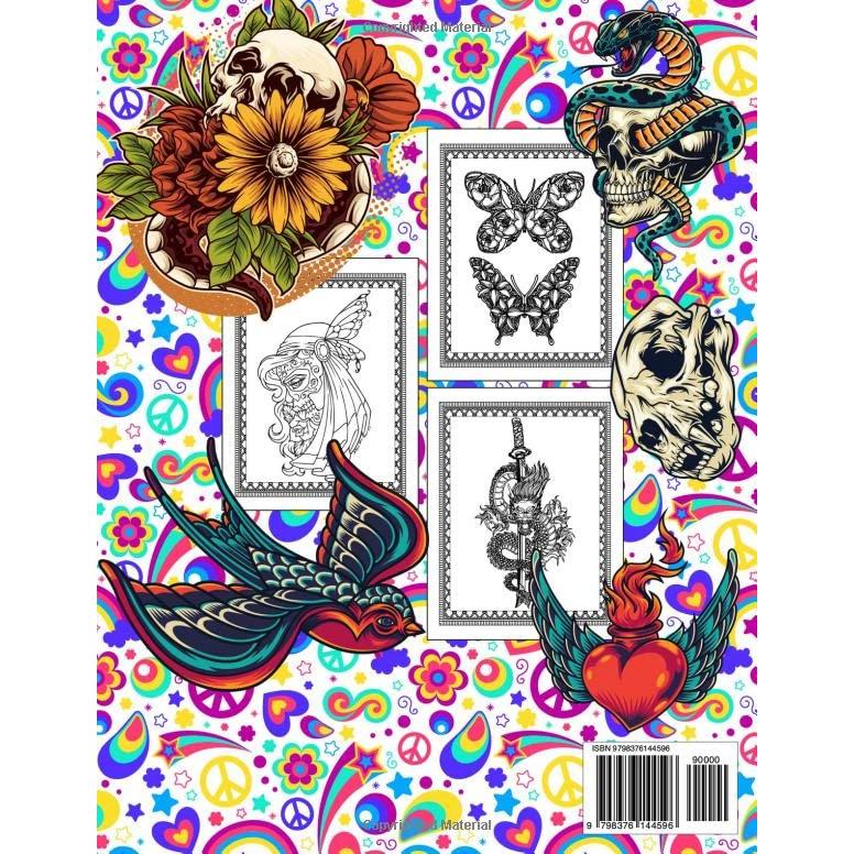 Tatoo coloring book for adults: A relaxing coloring book of tattoos with distinctive & modern Tattoo Designs for Real Tattoo Artists, Professionals and Amateurs