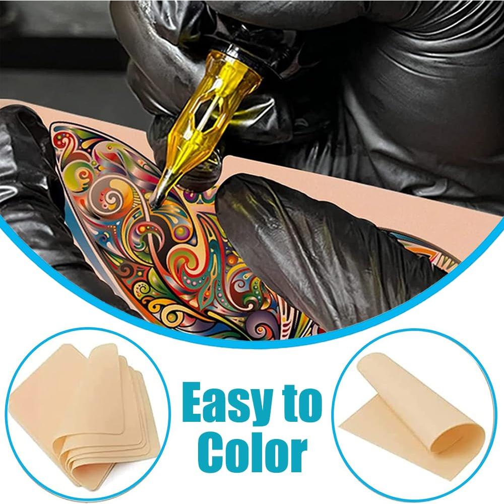 Pieles de Práctica de Tatuaje Yugui 15pcs Doble Cara 18.8x14.2cm