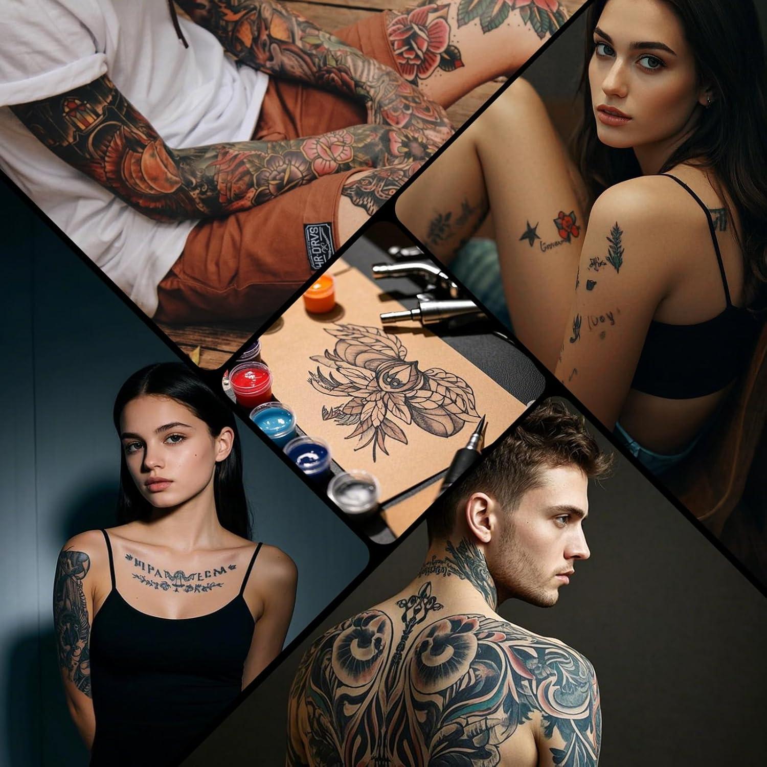 Pieles de Práctica de Tatuaje Yugui 15pcs Doble Cara 18.8x14.2cm