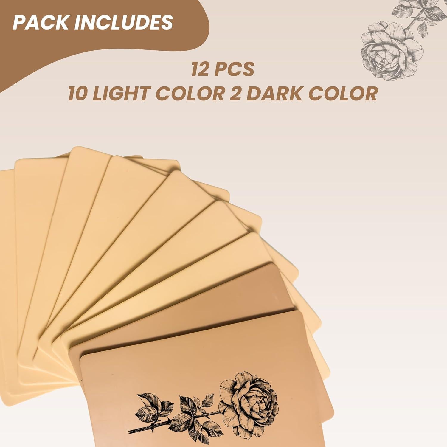 Piel Falsa de Práctica para Tatuaje Caktus - 10 Piezas 14x18.5cm