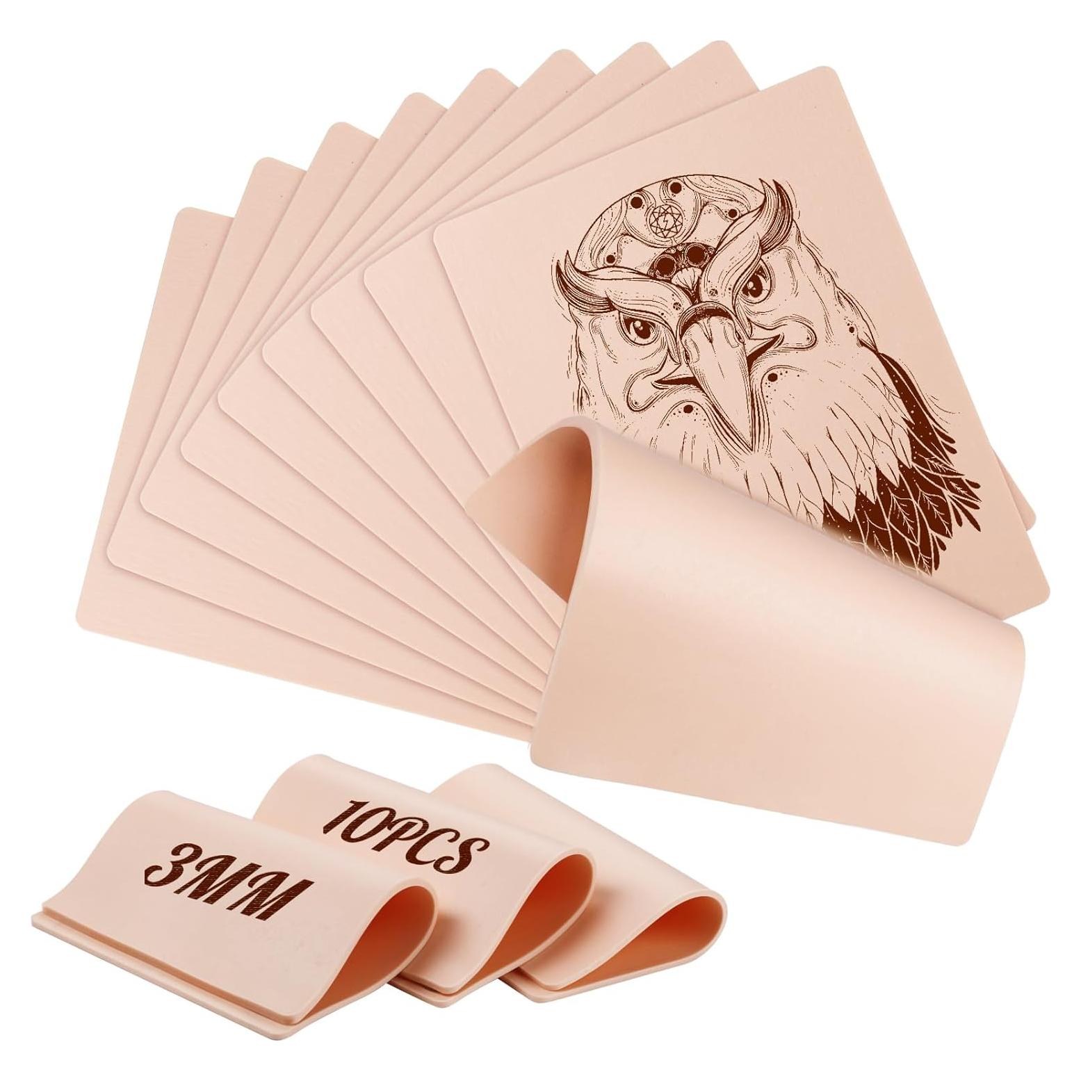 10 Piezas Piel de Práctica de Tatuaje Udefineit 15x20 cm