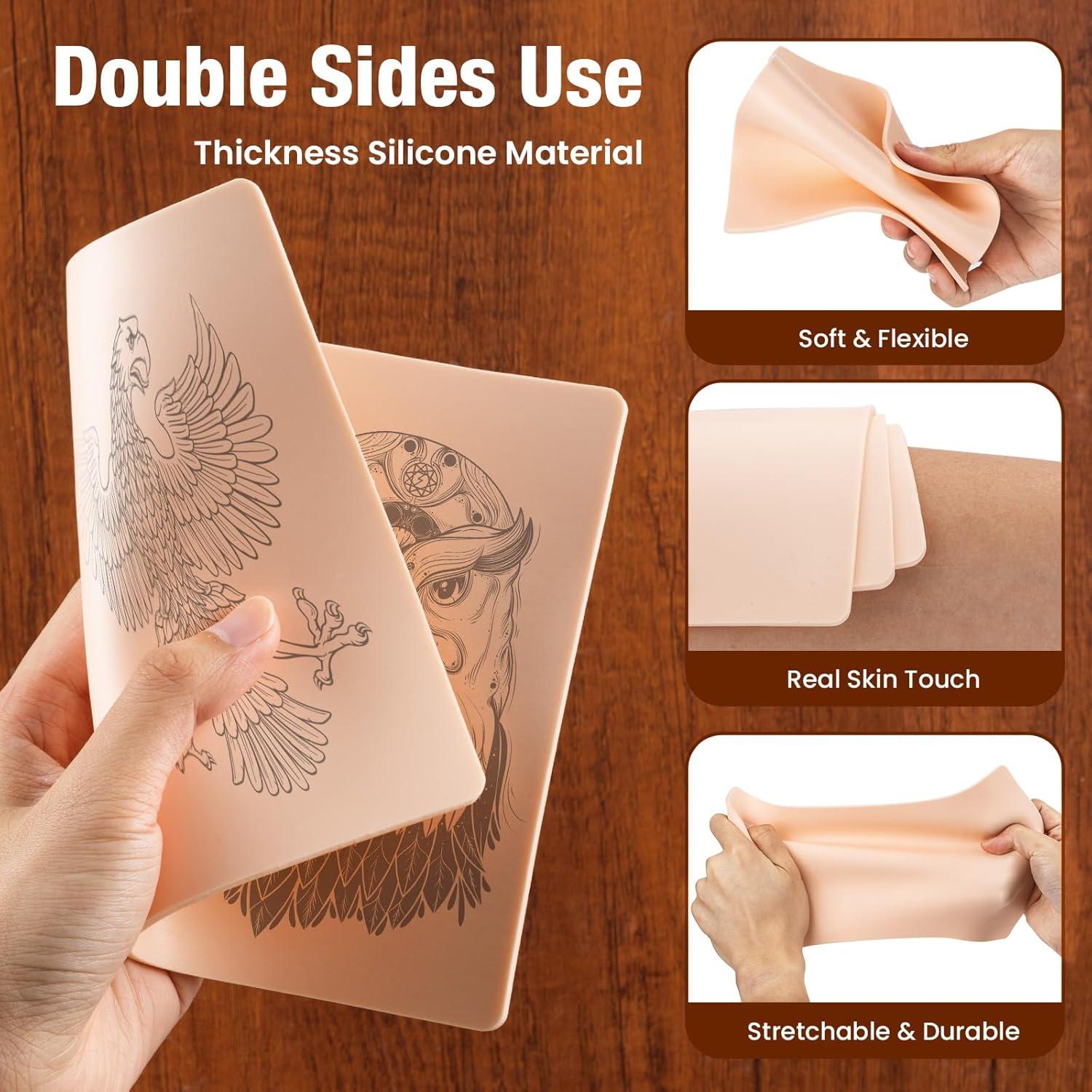 10 Piezas Piel de Práctica de Tatuaje Udefineit 15x20 cm