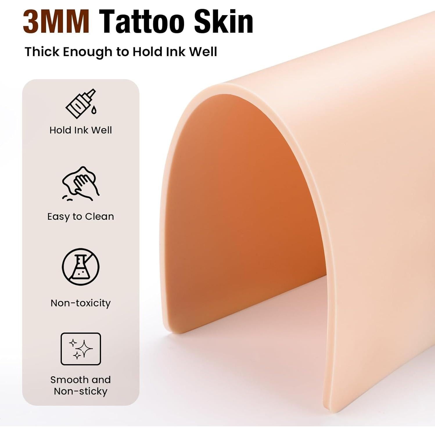 10 Piezas Piel de Práctica de Tatuaje Udefineit 15x20 cm