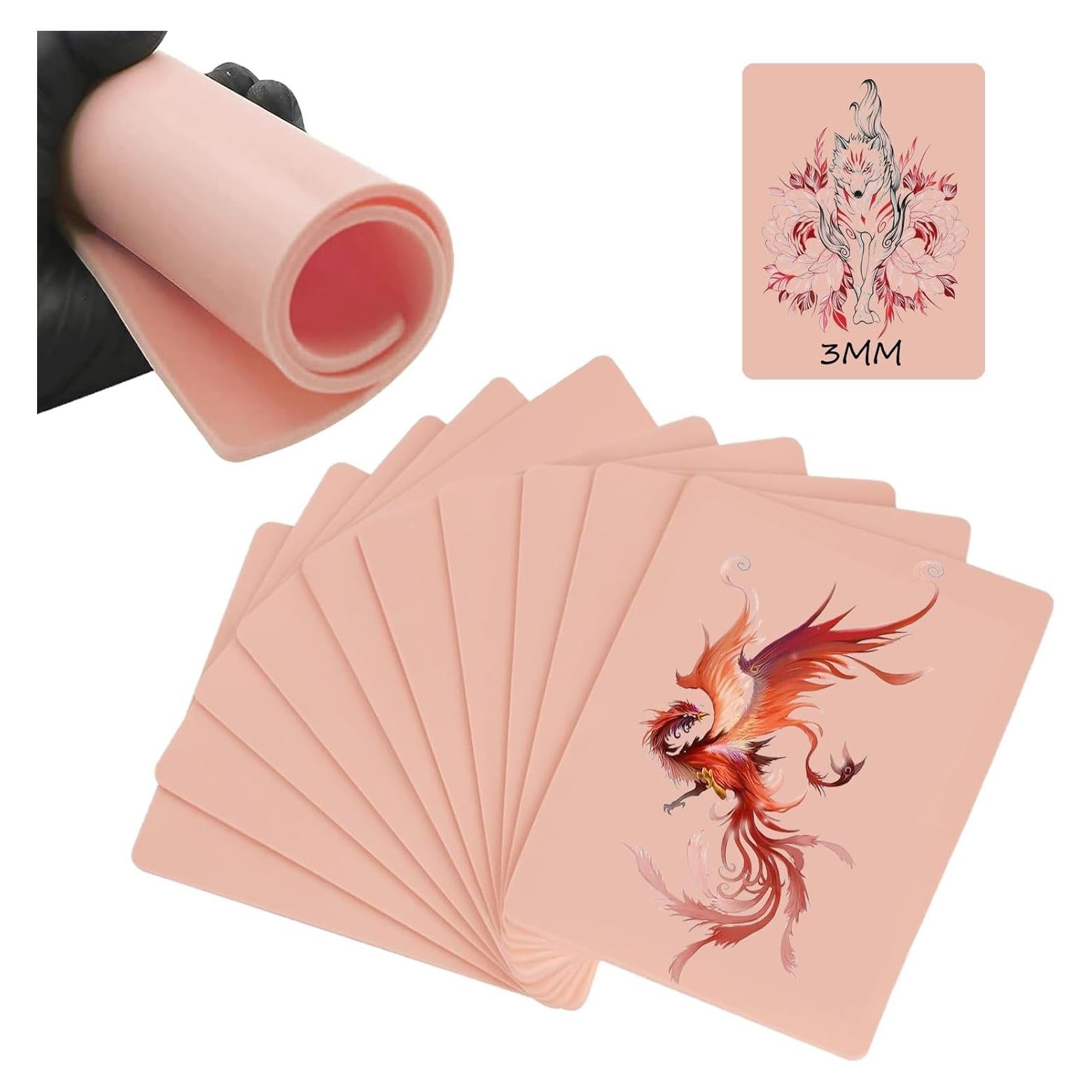 Piel de Práctica para Tatuaje Beoncall 12pcs 18.8x14.2cm 3mm