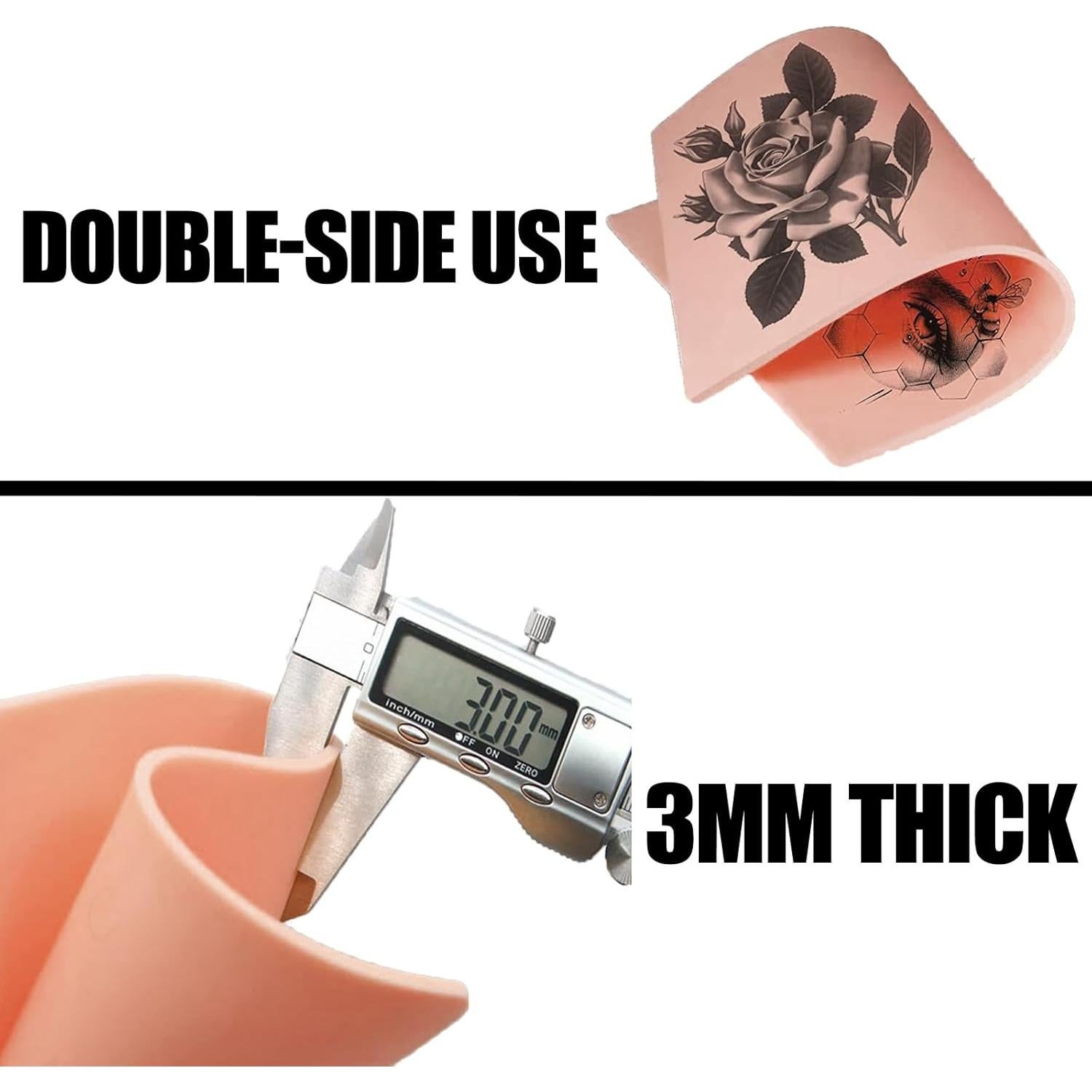 Piel de Práctica para Tatuaje Beoncall 12pcs 18.8x14.2cm 3mm