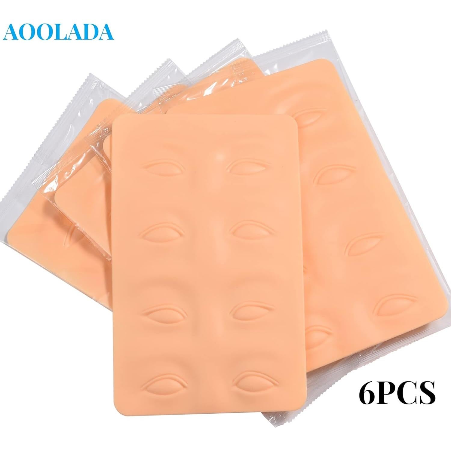 6 Pieles de Práctica de Tatuaje 3D AOOLADA para Cejas