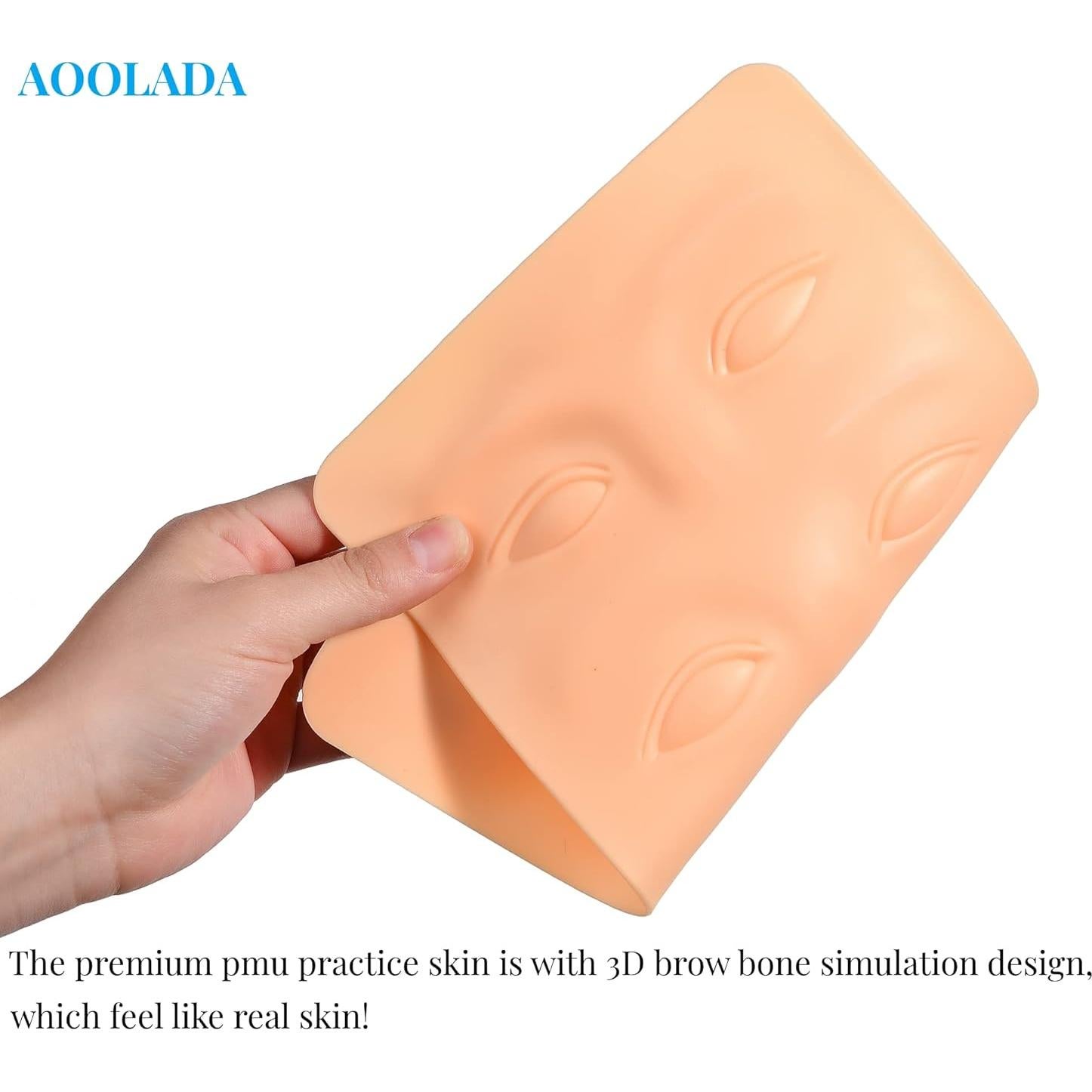 6 Pieles de Práctica de Tatuaje 3D AOOLADA para Cejas