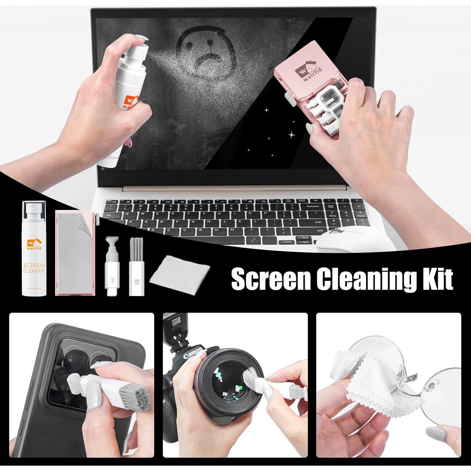 Kit de limpieza 15 en 1 Walrfid para teclado y pantalla 80ml