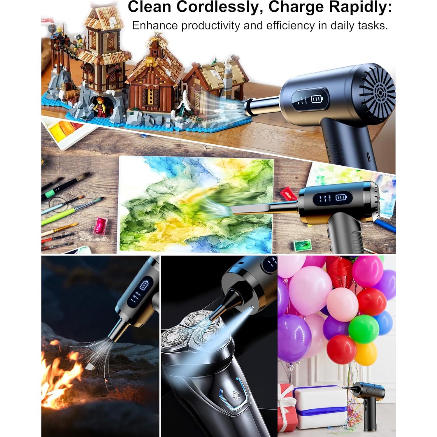 Soplador de Aire Comprimido LIHAN VC018 Inalámbrico 3 Velocidades