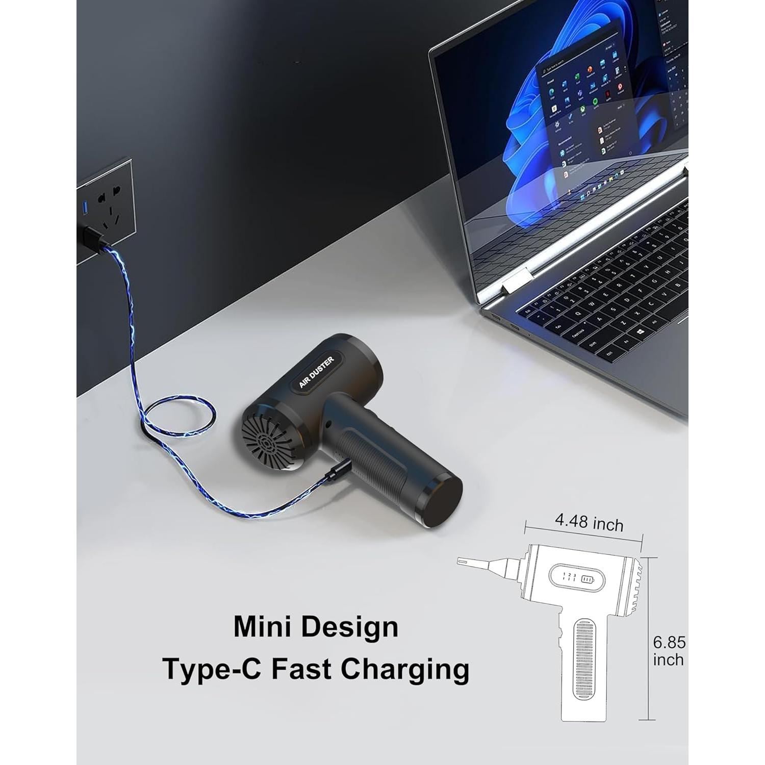 Soplador de Aire Comprimido LIHAN VC018 Inalámbrico 3 Velocidades