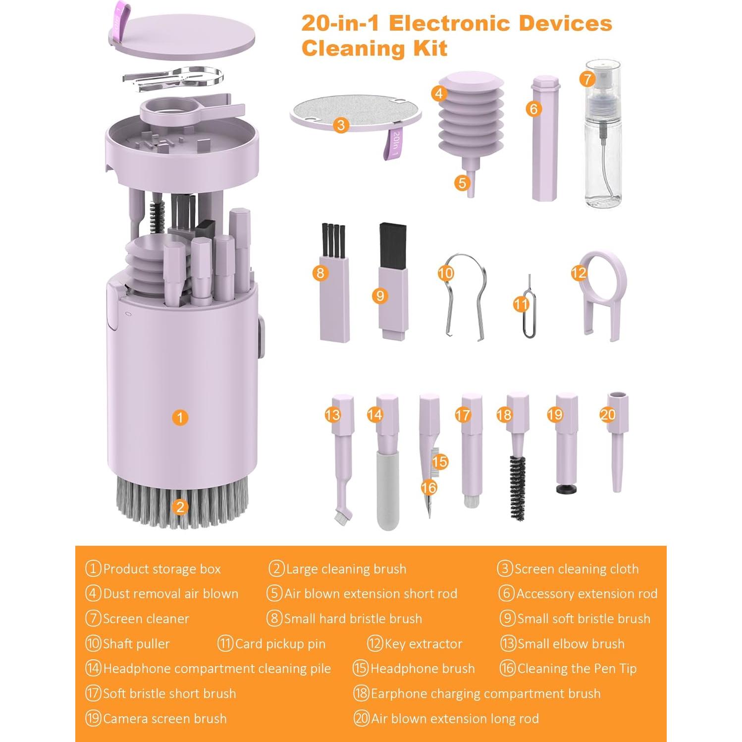 Kit de limpieza 20 en 1 UNNGEIGEI para dispositivos electrónicos