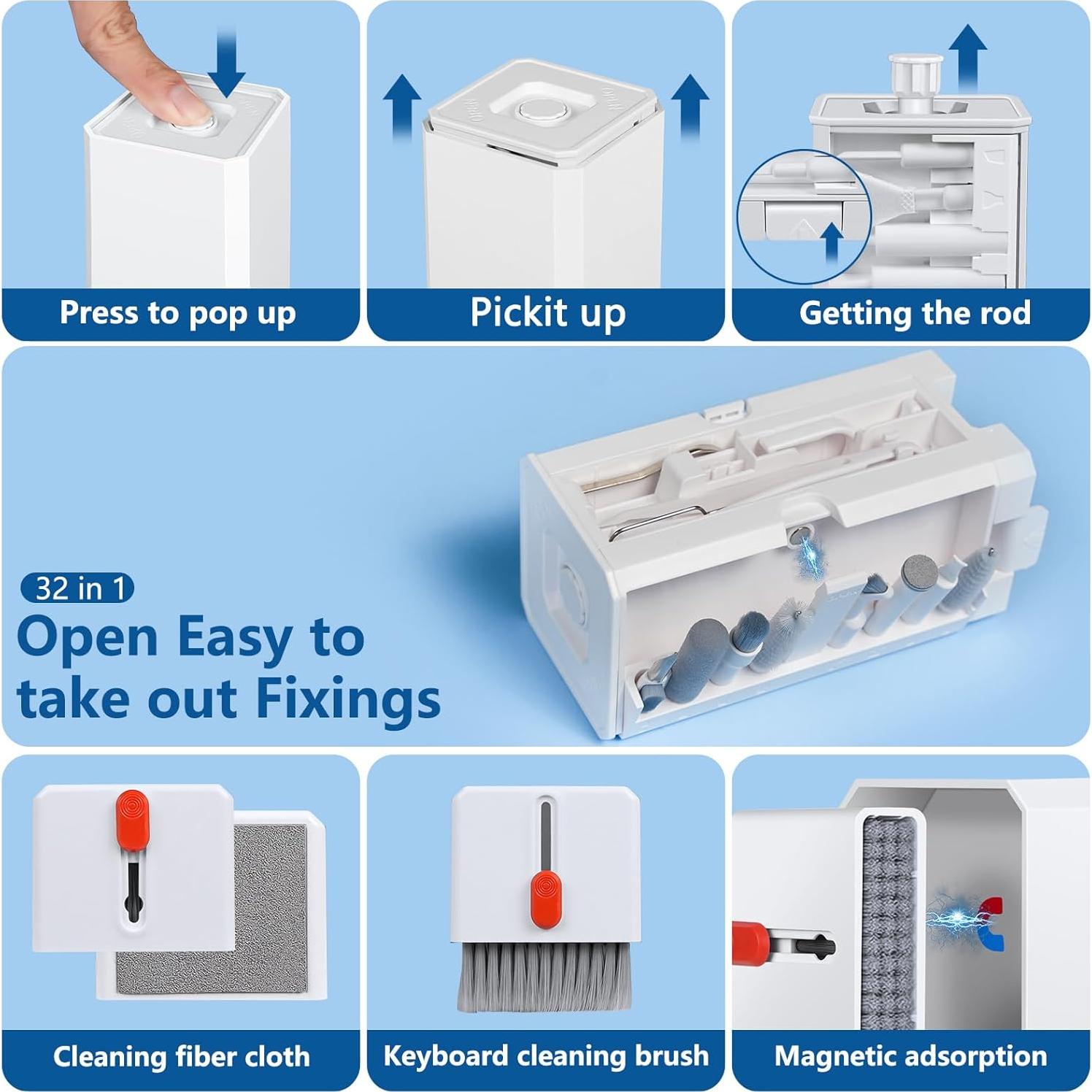 Kit de limpieza 32 en 1 para dispositivos electrónicos - Inesore