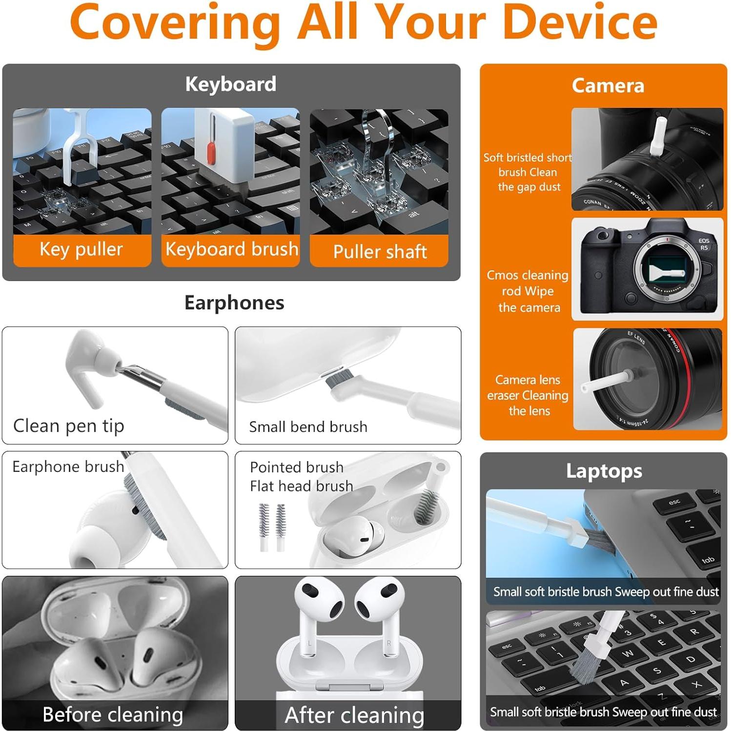 Kit de limpieza 32 en 1 GintaXen para dispositivos móviles