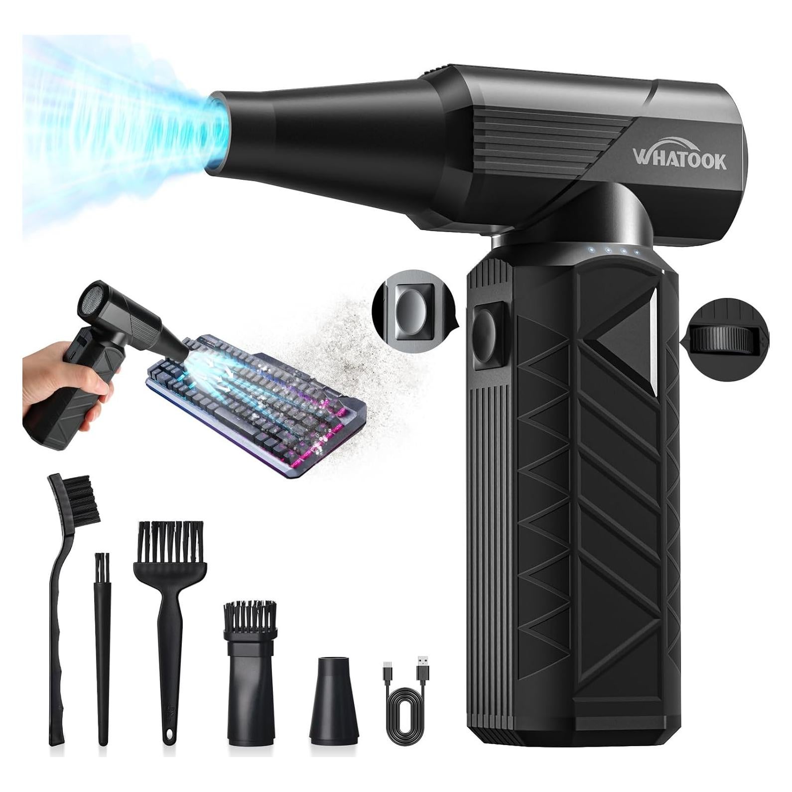 Soplador de Aire Comprimido WHATOOK W02 180000 RPM Negro