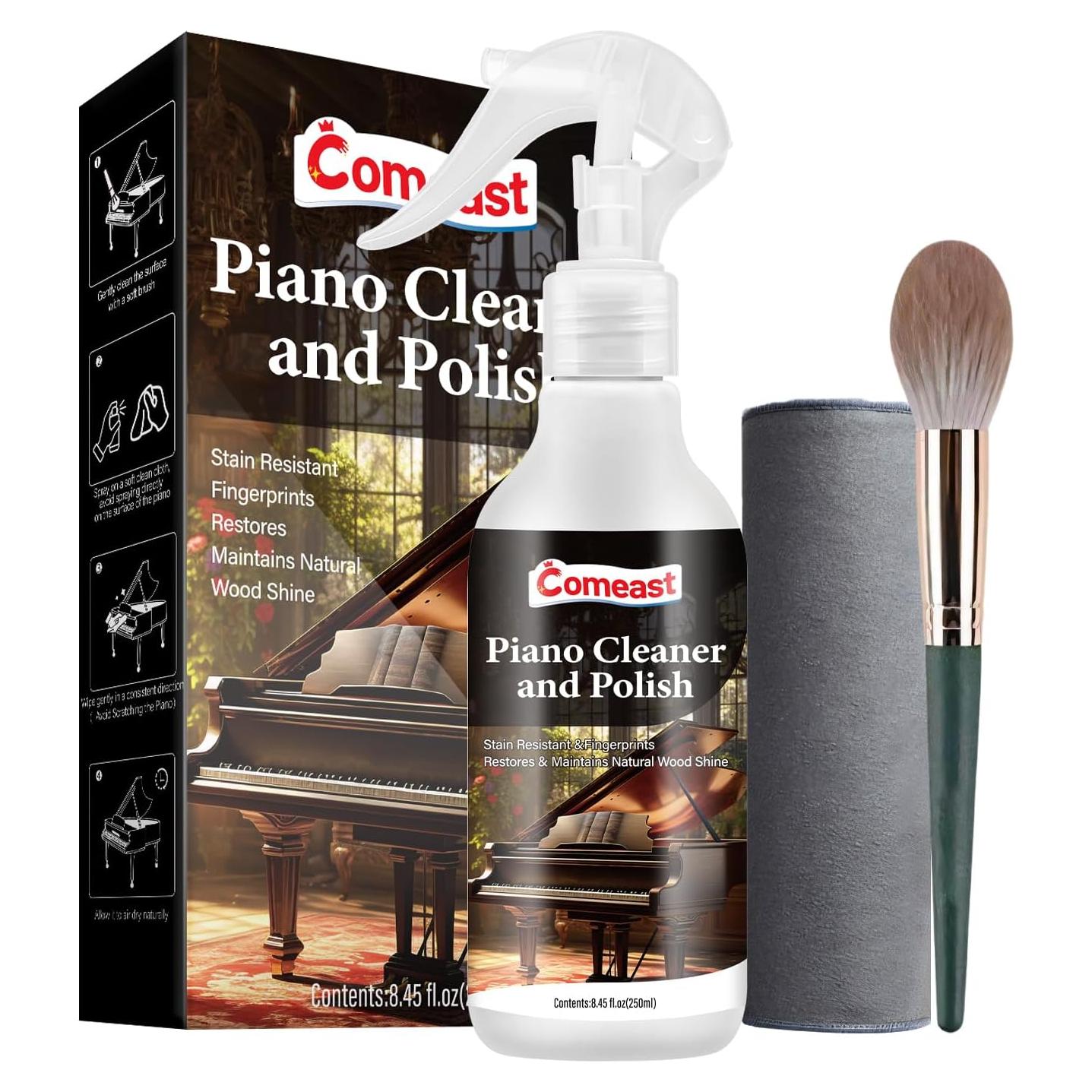Limpiador y Pulidor de Piano Comeast 250 ml - Brillo y Protección