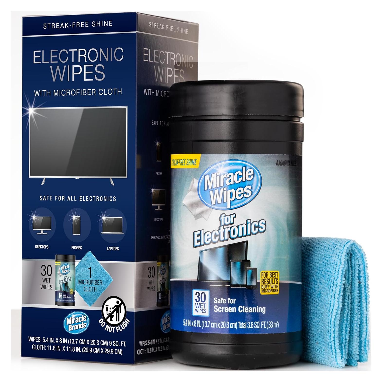 Toallitas Milagrosas para Limpieza de Pantallas - 30 Unidades