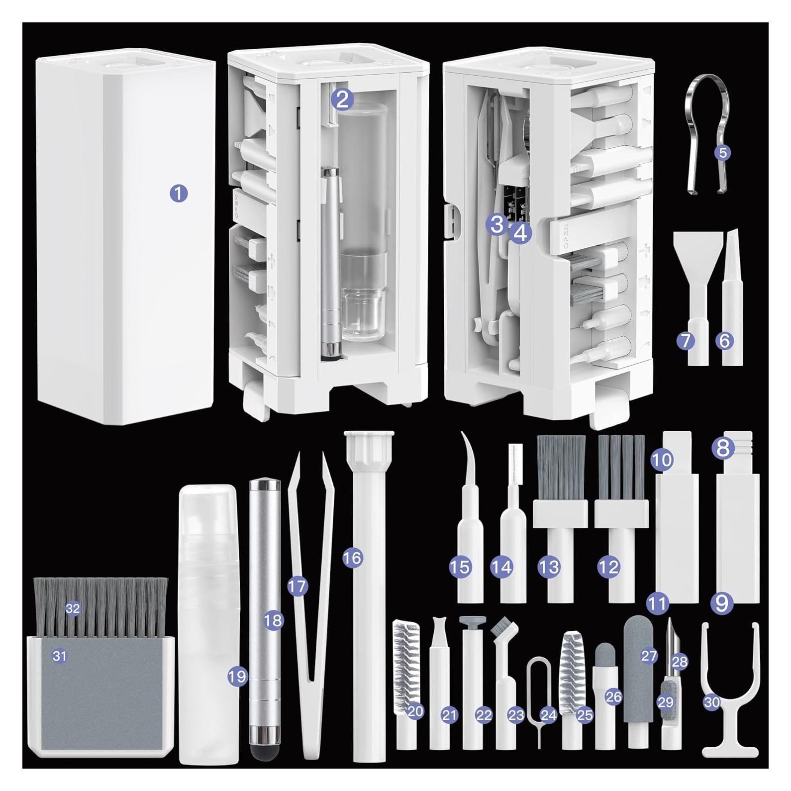 Kit de limpieza 32 en 1 Hallocool para dispositivos electrónicos