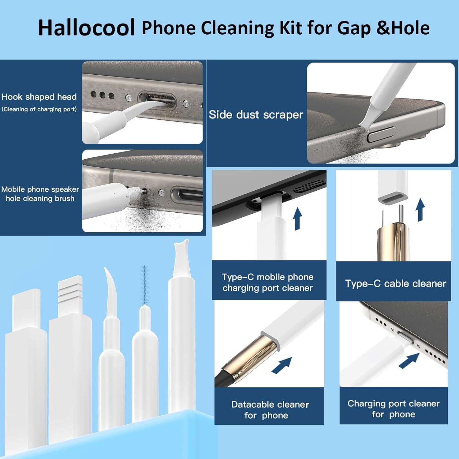 Kit de limpieza 32 en 1 Hallocool para dispositivos electrónicos