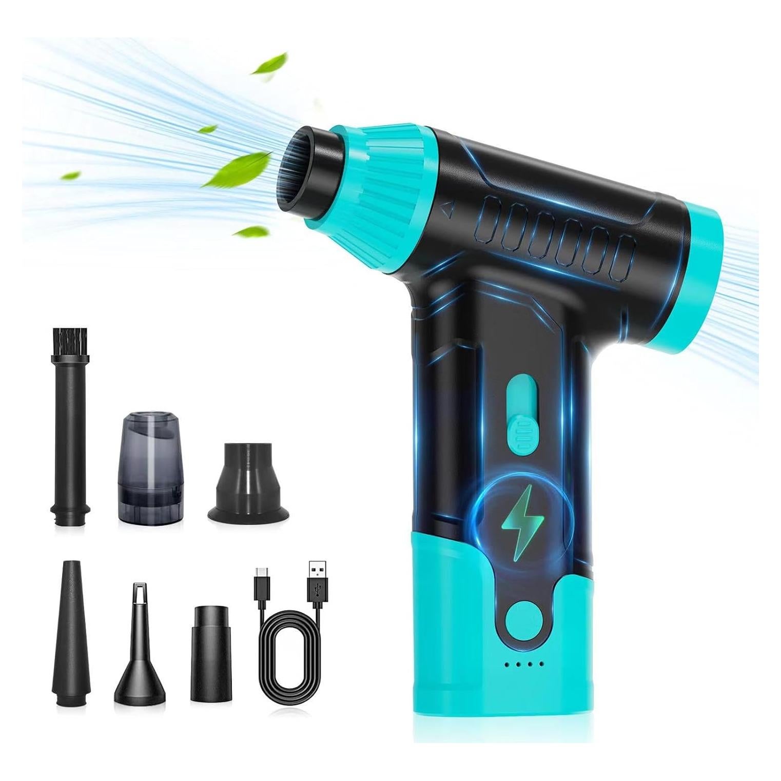 Limpiador de Aire Comprimido Anraye J02-BT-GP 150,000 RPM Verde