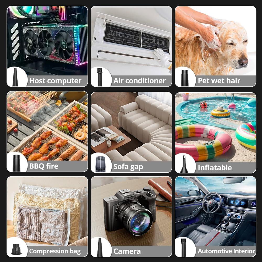 Limpiador de Aire Comprimido Anraye J02-BT-GP 150,000 RPM Verde