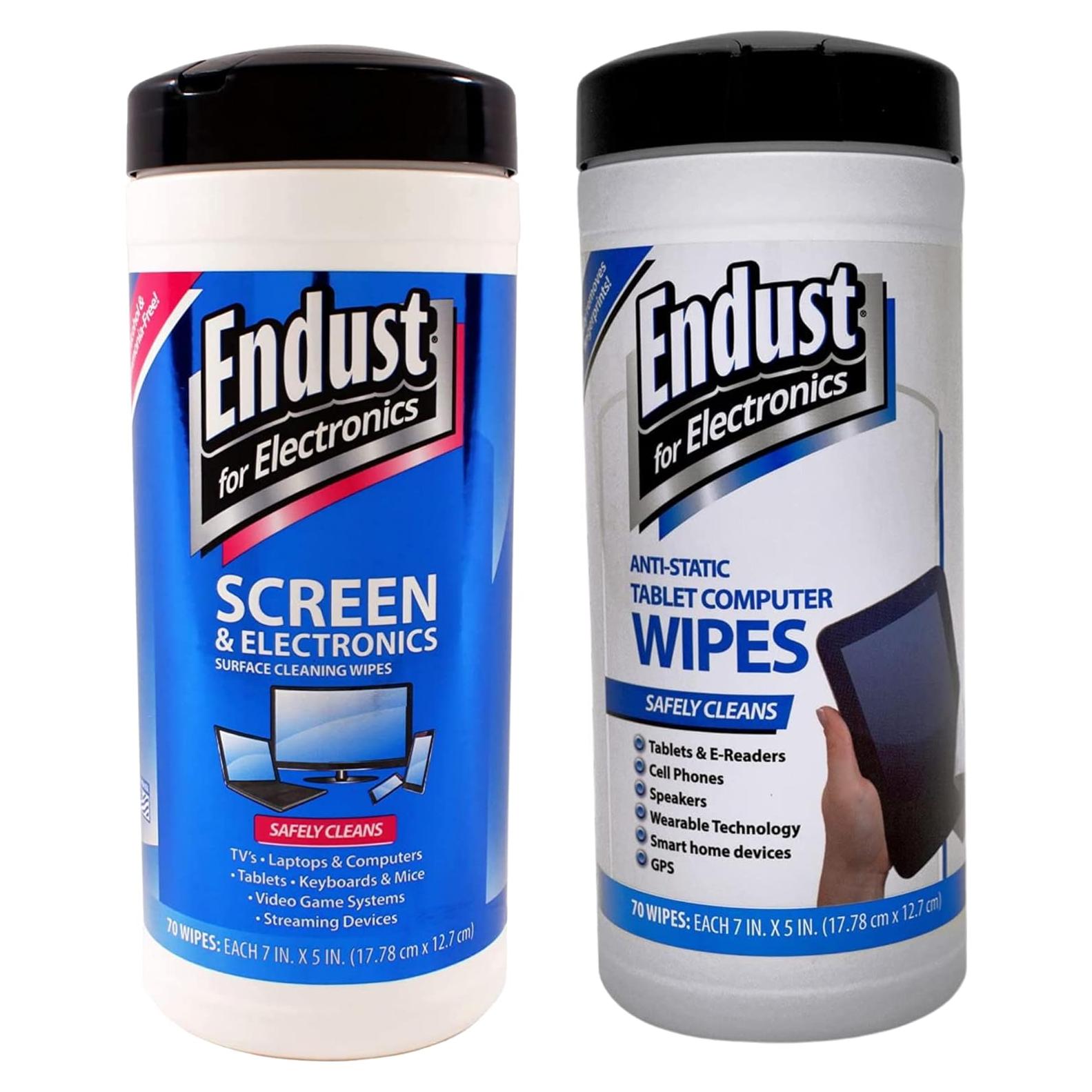 Toallitas Limpiadoras de Pantallas Endust 140 Unidades