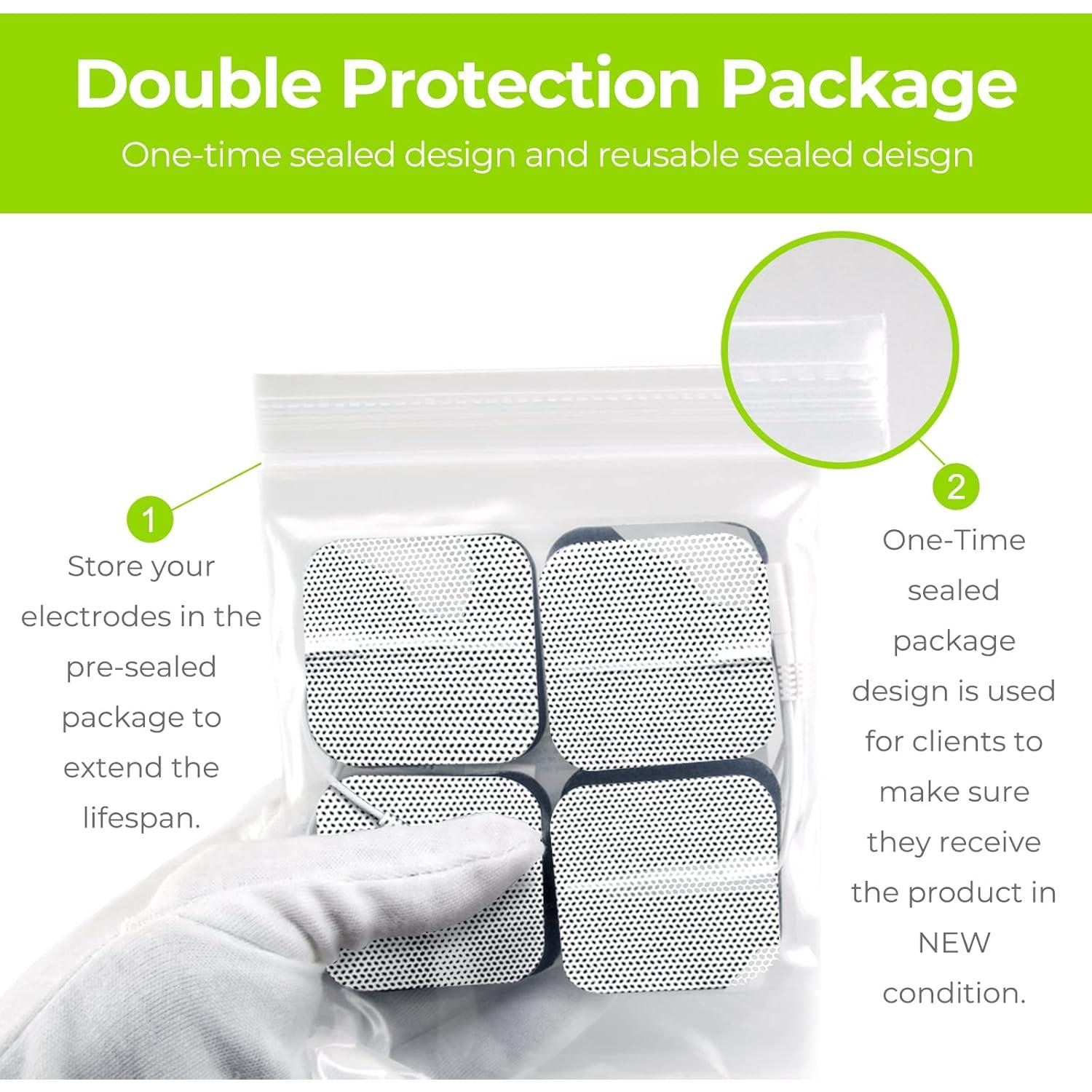 Almohadillas TENS AUVON 20 Paquetes Reutilizables 3 Tamaños