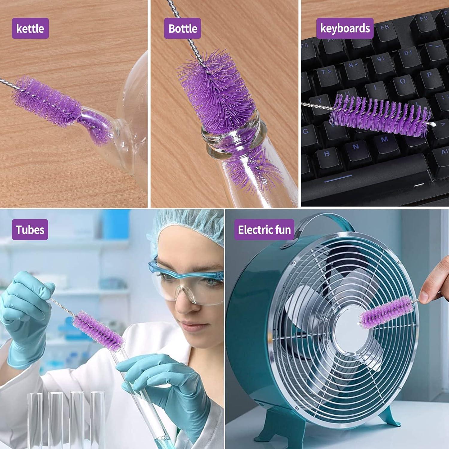 Juego de 10 Cepillos de Limpieza de Botellas CiaraQ 20 cm