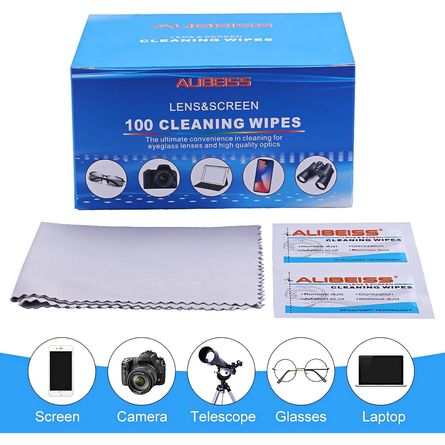 Toallitas de Lente Prehumedecidas ALIBEISS 100 Unidades