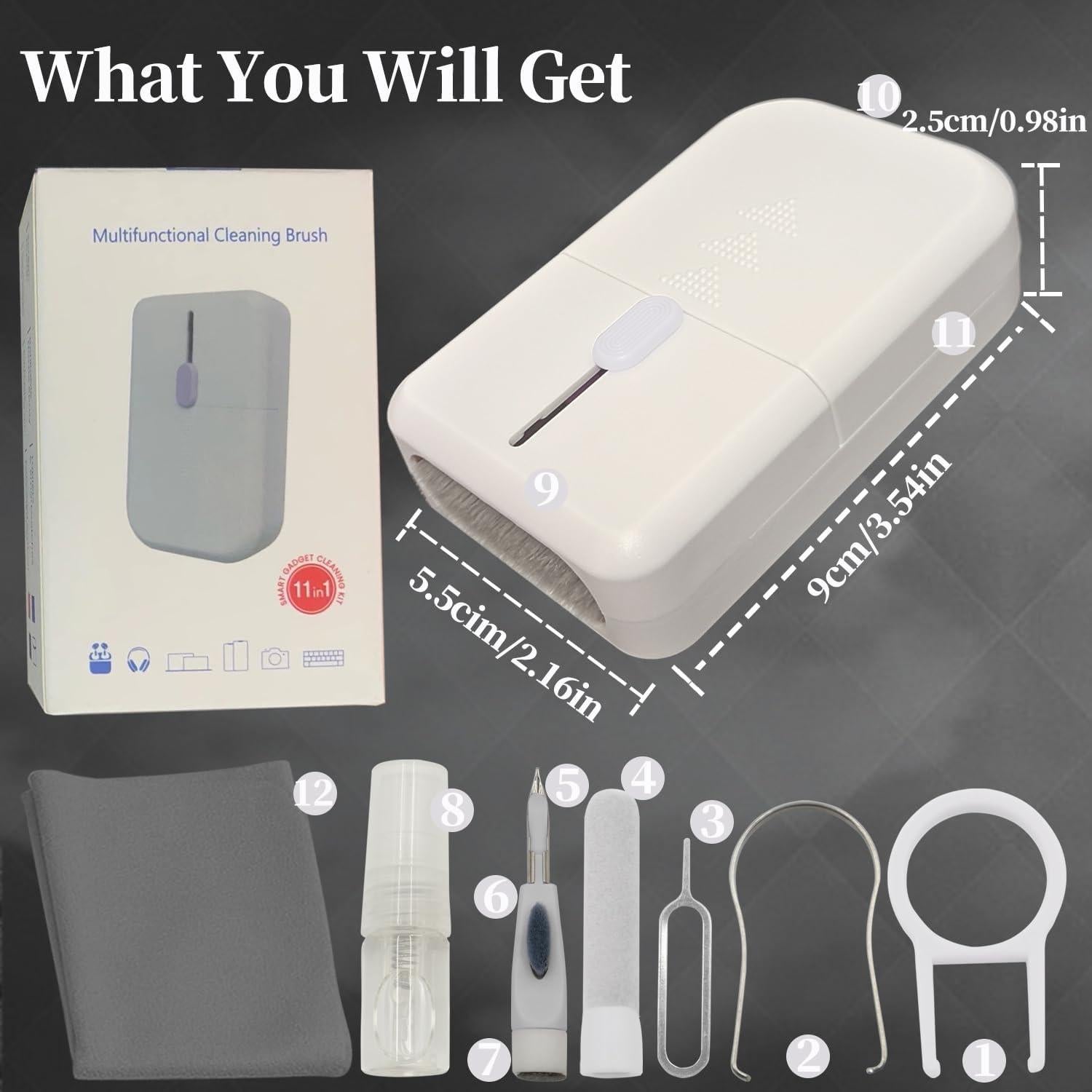 Kit de limpieza 11 en 1 Hatstart para teclado y auriculares