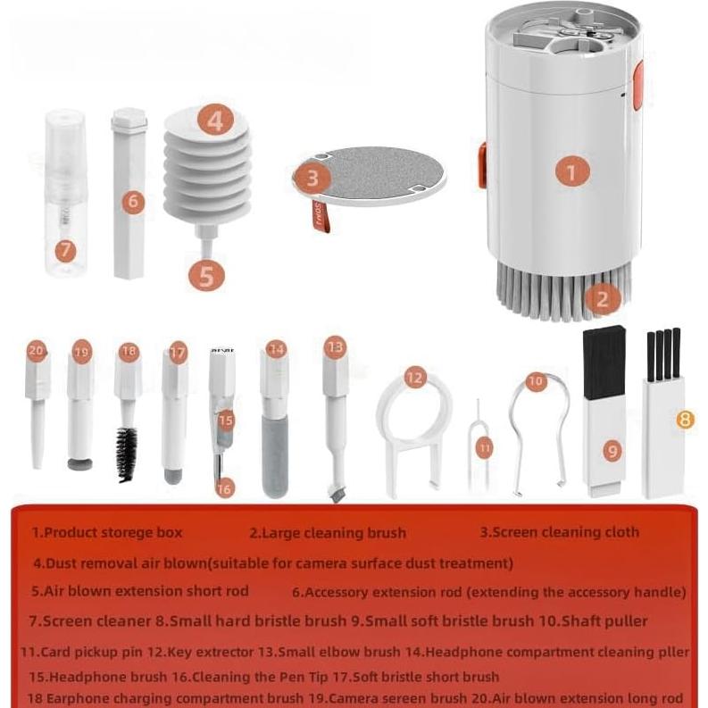 Kit de Limpieza 20 en 1 Critin para Electrónicos y Pantallas