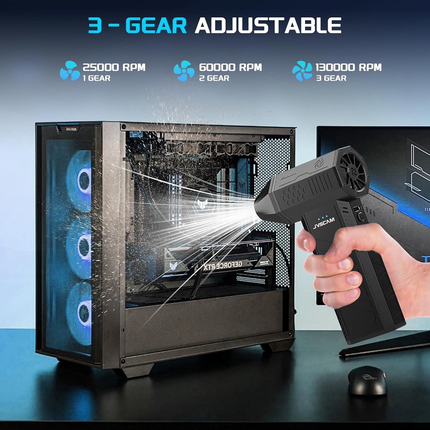 Soplador de Aire Comprimido JVSCAM X3 Recargable 3 Velocidades