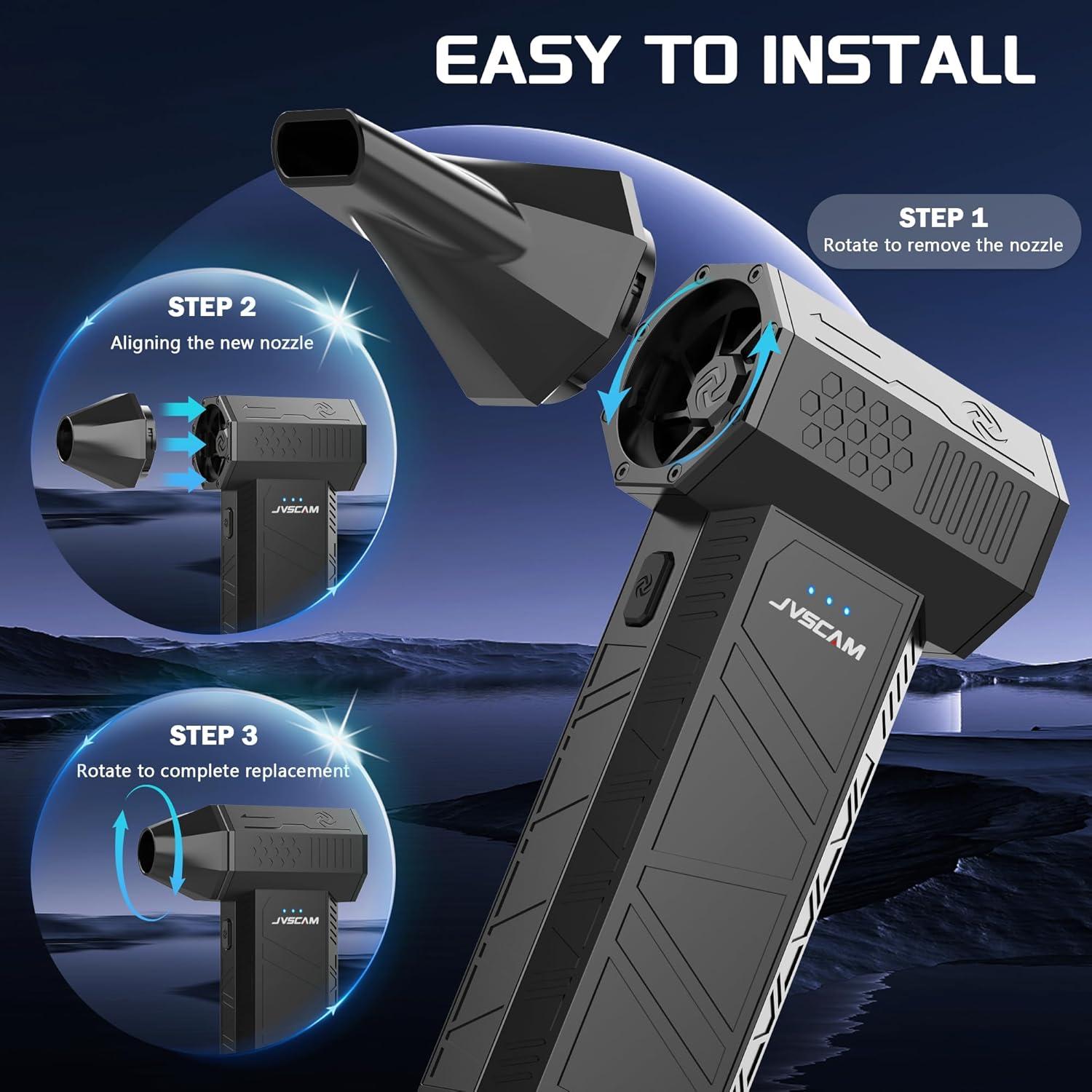 Soplador de Aire Comprimido JVSCAM X3 Recargable 3 Velocidades