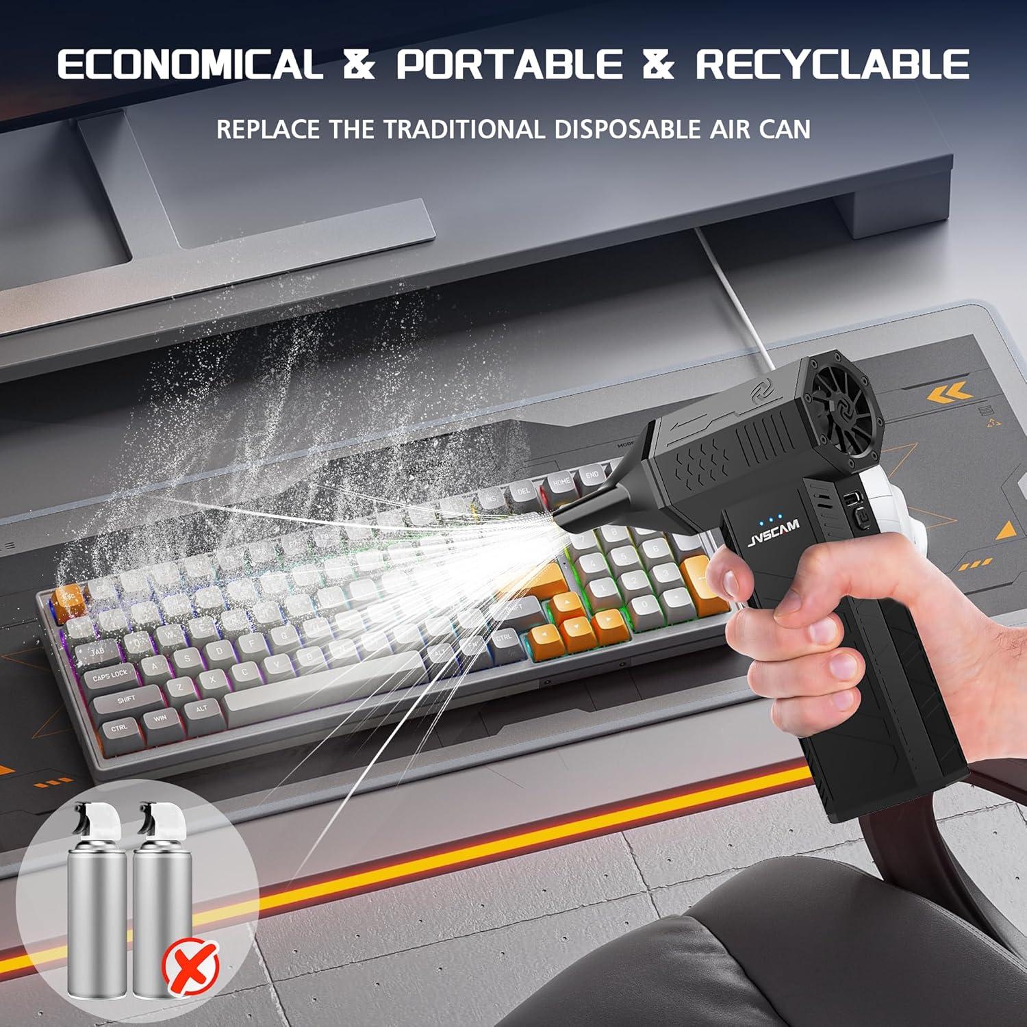 Soplador de Aire Comprimido JVSCAM X3 Recargable 3 Velocidades